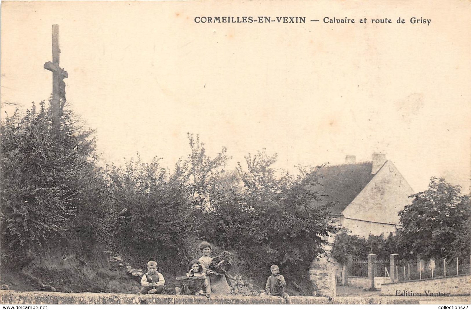 95-CORMEILLES EN VEXIN - CALVAIRE ET ROUTE DE GRISY - Cormeilles En Parisis