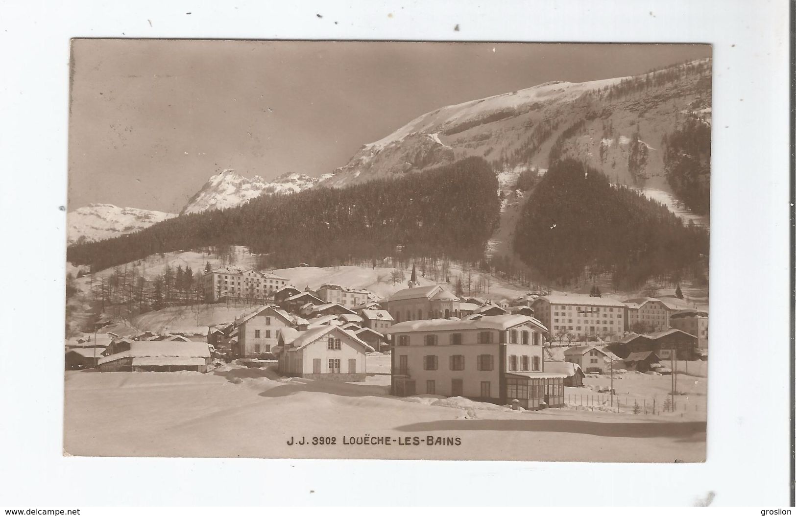 LOUECHE LES BAINS (VALAIS) CARTE PHOTO VUE PANORAMIQUE 3902      1917 - Altri & Non Classificati