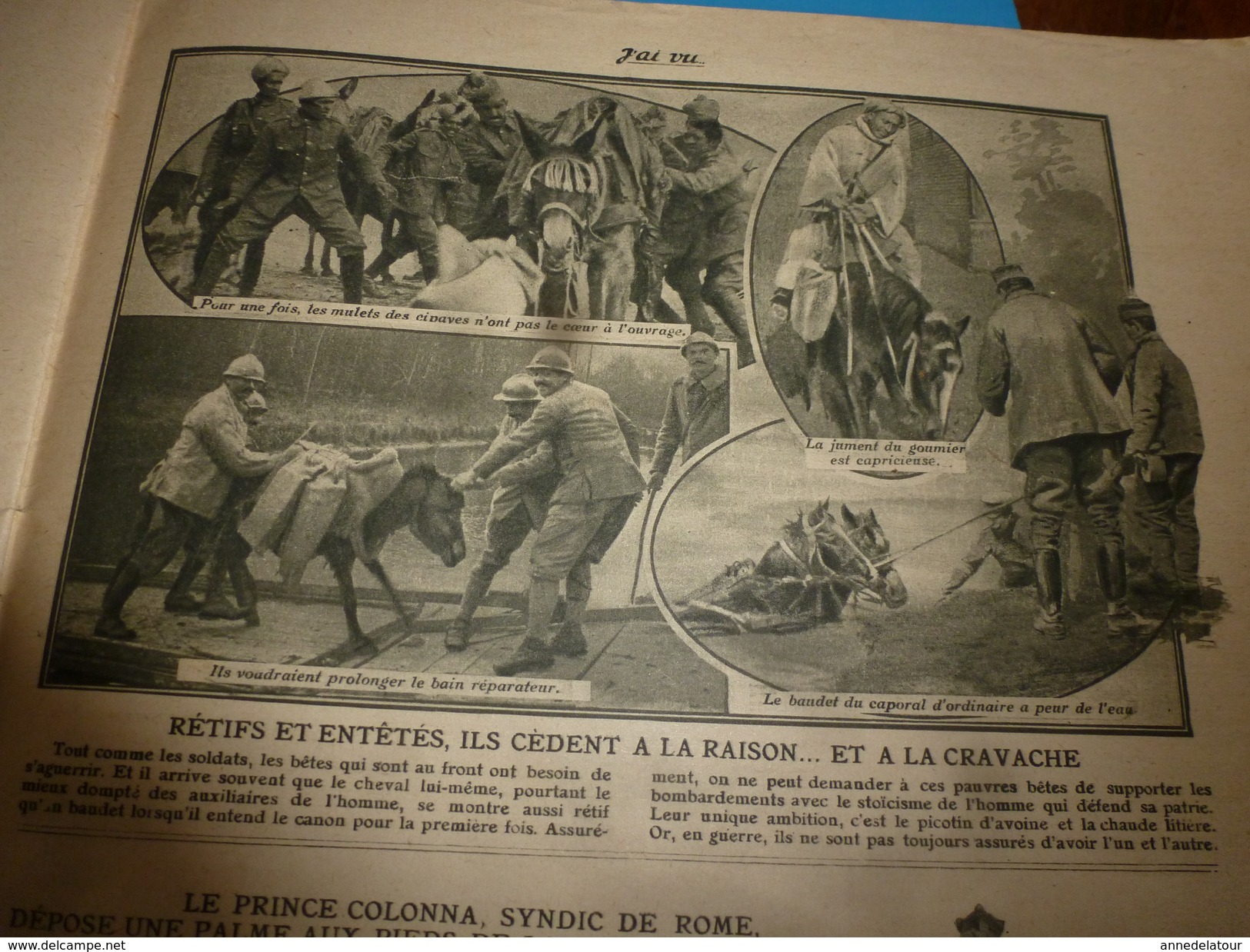 1917 J'AI VU :Navire british ARCADIAN coulé dans l'Egée;Police-Women à Birtenfield;Aviateur Père Dorme;Goumiers;etc