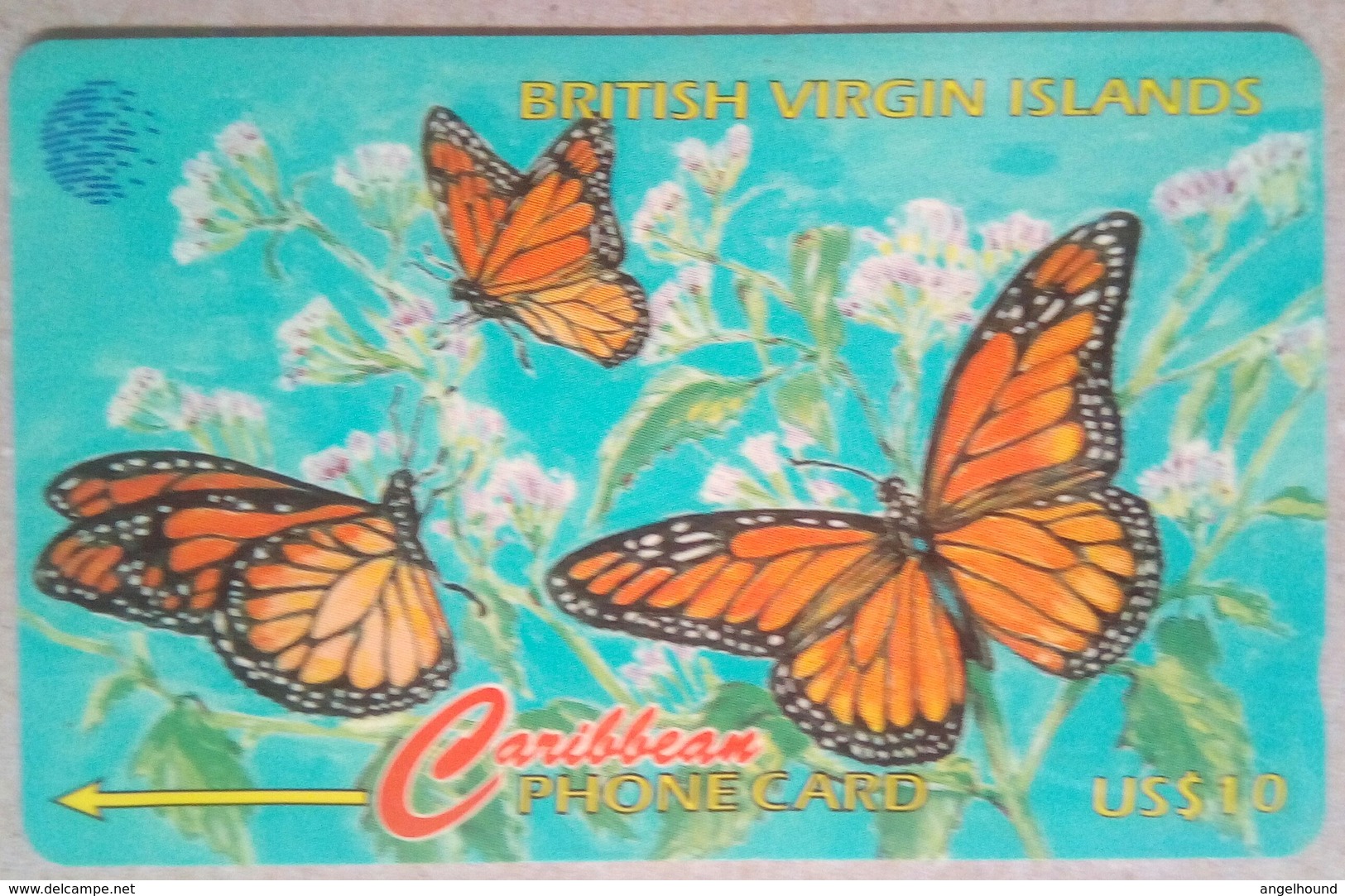 BVI Phonecard US$10 Butterflies 91CBVB English Rev - Vierges (îles)