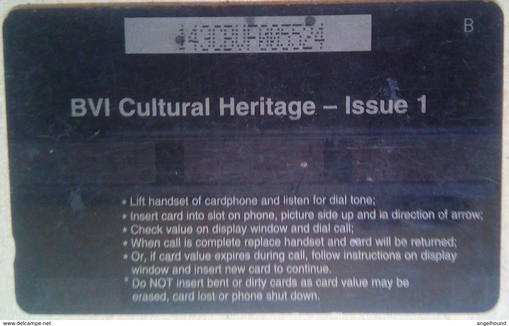 BVI Phonecard US$5 Culture 143CBVF English Rev - Virgin Islands