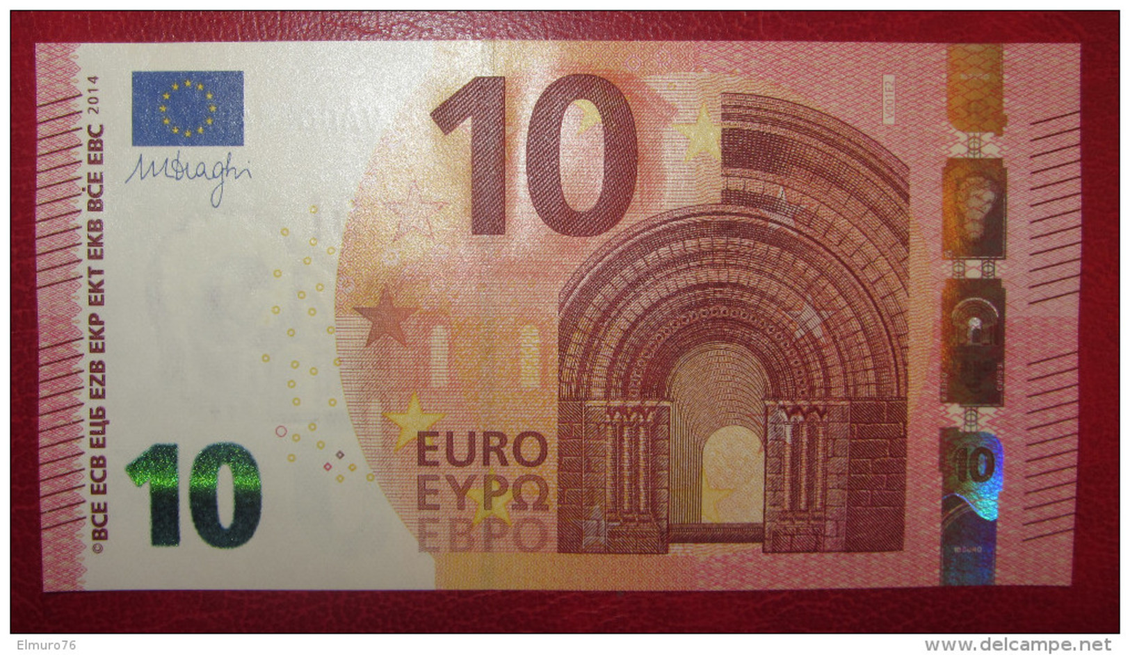 10 Euro V001E2 Spain Draghi Serie VA002 Perfect UNC - 10 Euro