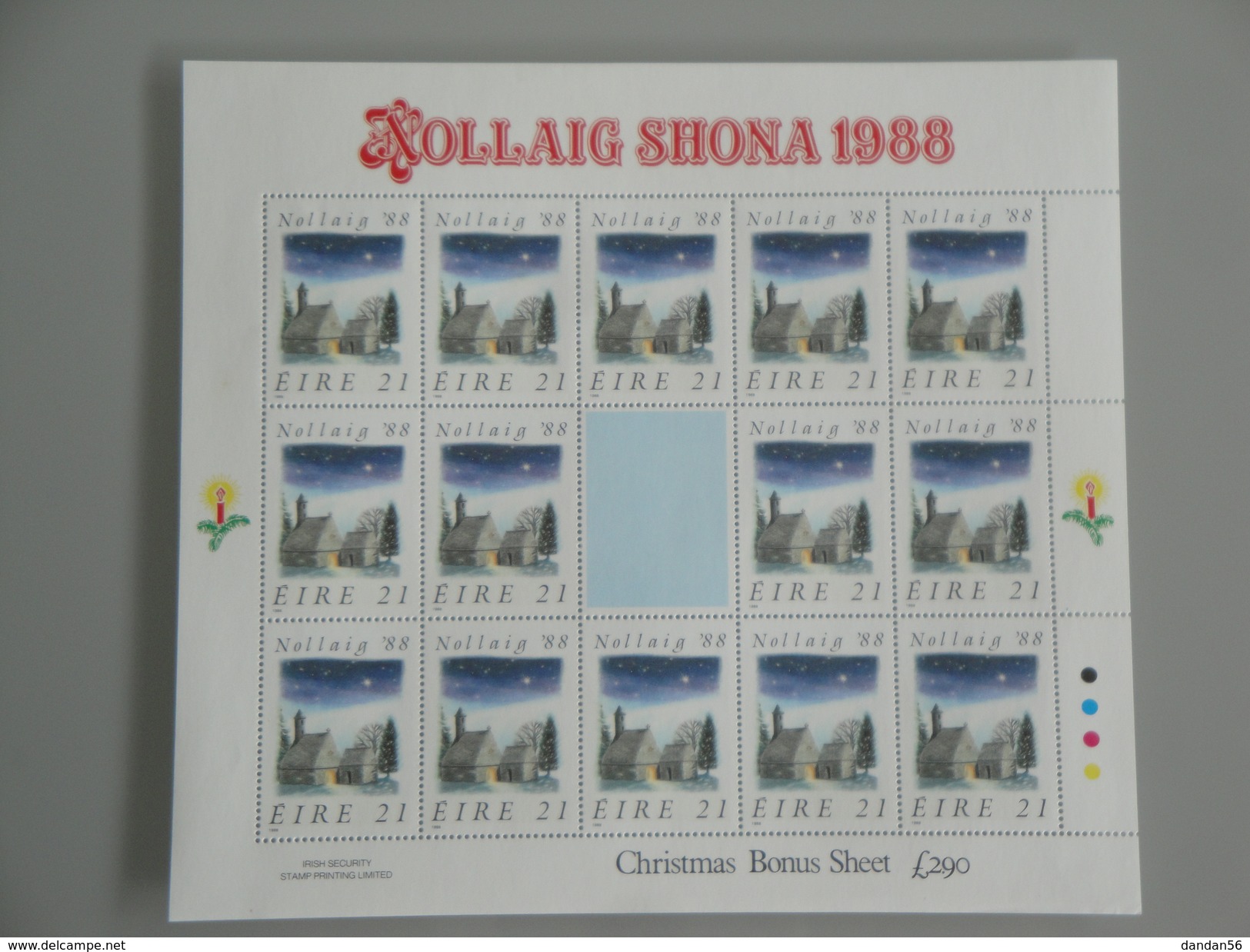 1988  Irlande Yvert 671 **  Noël  Christmas Scott 730 Michel 665  SG 708 - Neufs