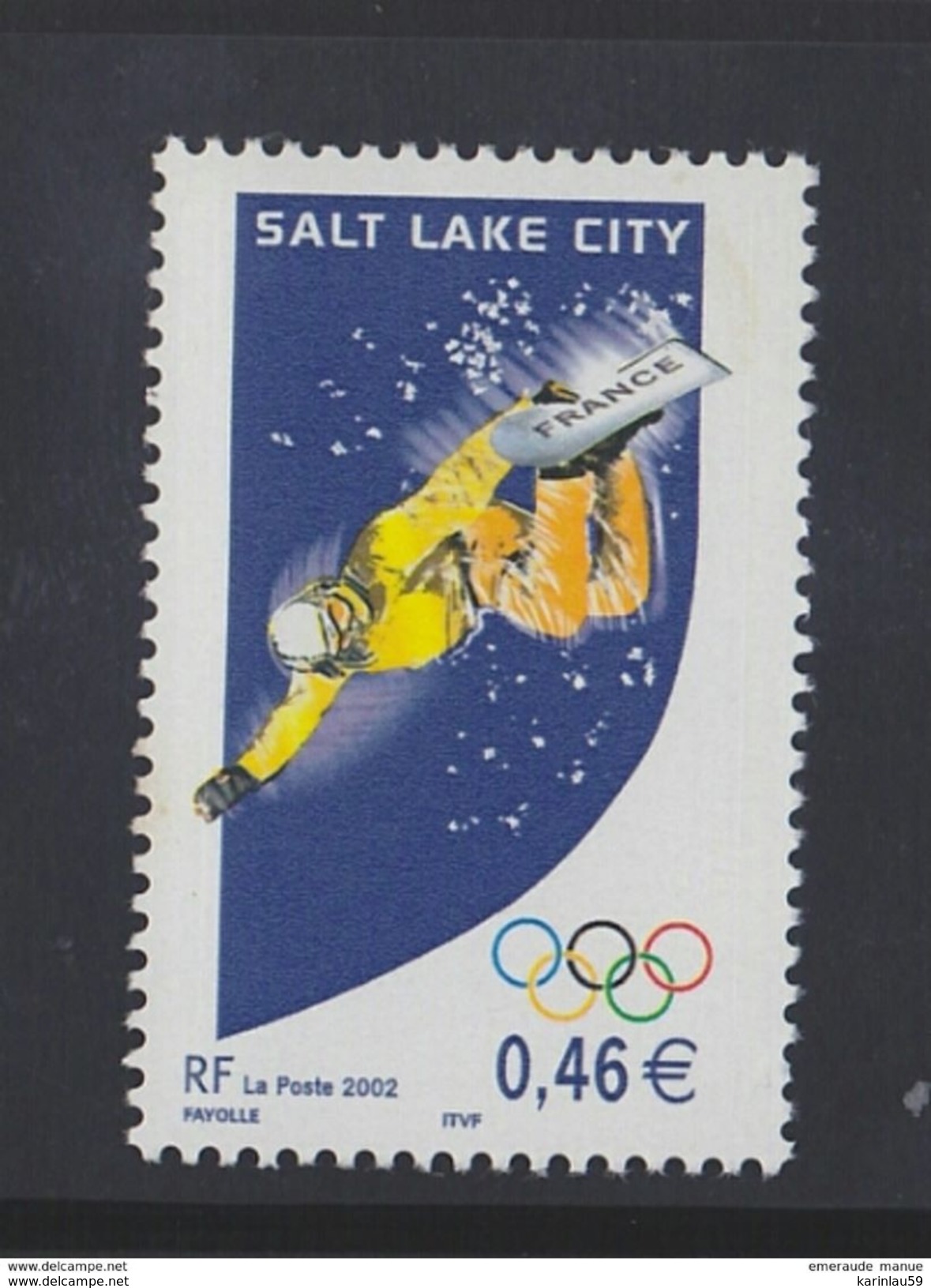 Timbre Neuf 2002 - - JEUX OLYMPIQUES D' HIVER DE SALT LAKE CITY (ETATS-UNIS) - N° YT : 3460 - Neufs