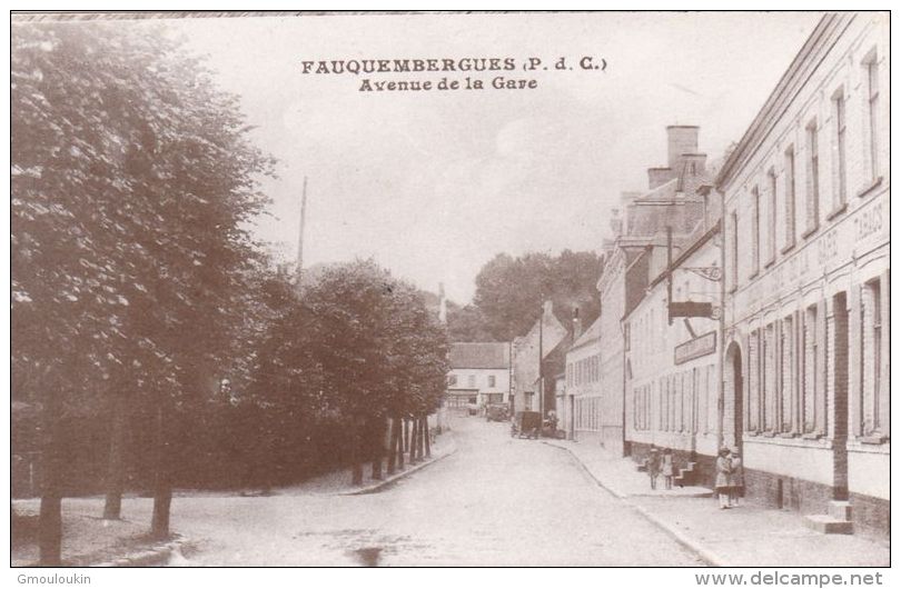 Fauquembergues - Photocopie De Carte Postale -Avenue De La Gare - Fauquembergues