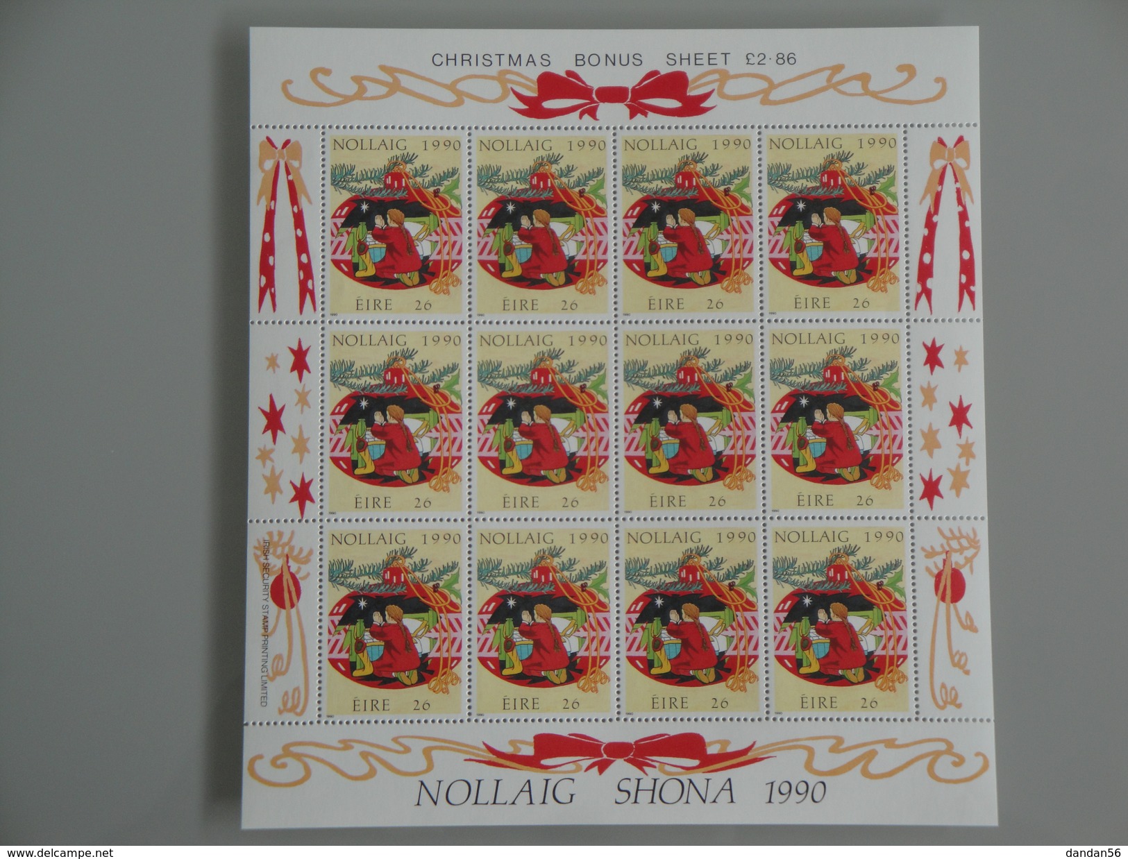 1990  Irlande Yvert 743 **  Noël  Christmas Scott 818 Michel 737  SG 789 - Neufs