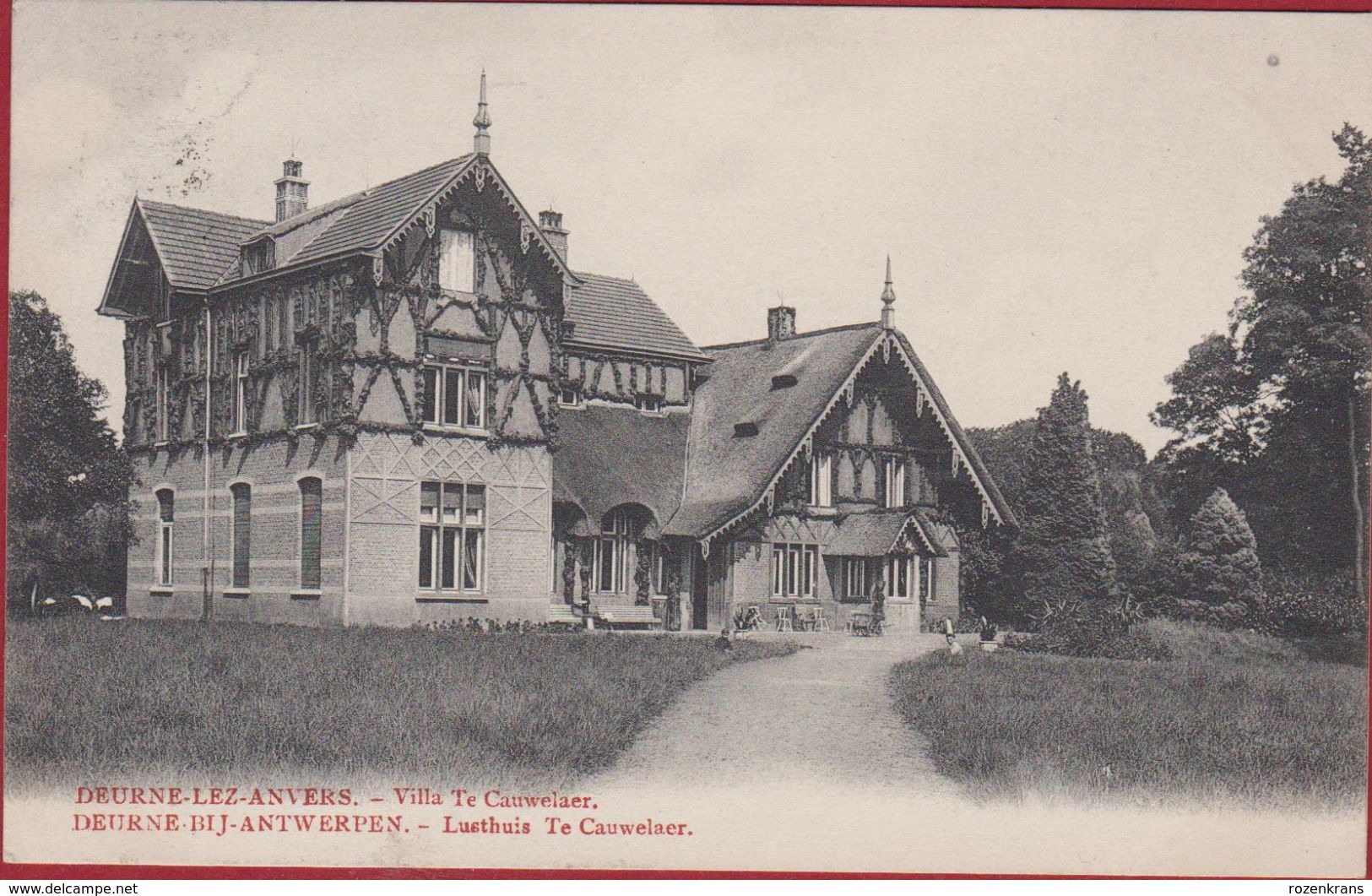 Deurne Antwerpen Anvers 1911 Villa Te Cauwelaer Lusthuis  (mini-kreukje) - Antwerpen