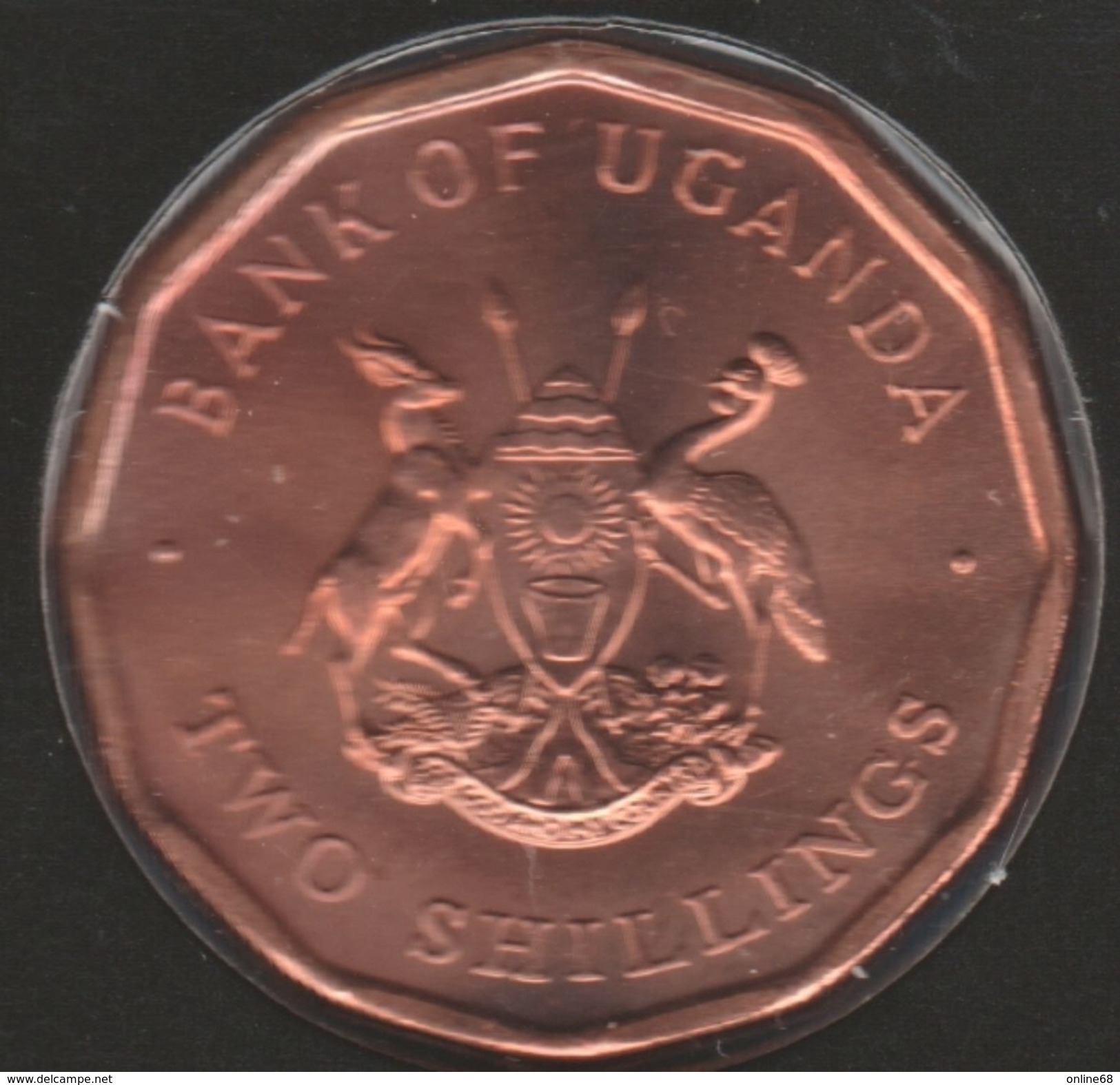 UGANDA 2 SHILLINGS 1987 KM# 28 Dodecagonal 12-sided COIN - Uganda