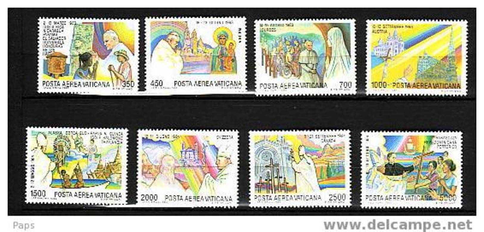 1986-VATICAN-Y&T P.A.N° 75/82** VOYAGES DE J.PAUL II - Poste Aérienne