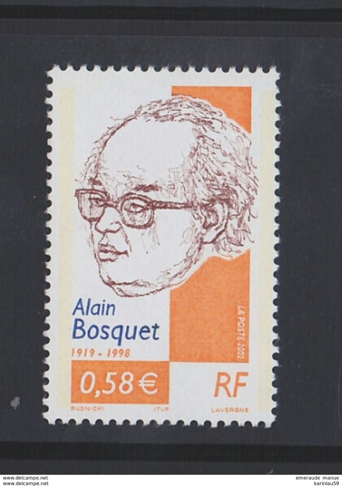 2002 - TIMBRE NEUF - Hommage à L'écrivain ALAIN BOSQUET (1919-1998) - N° YT : 3462 - Unused Stamps