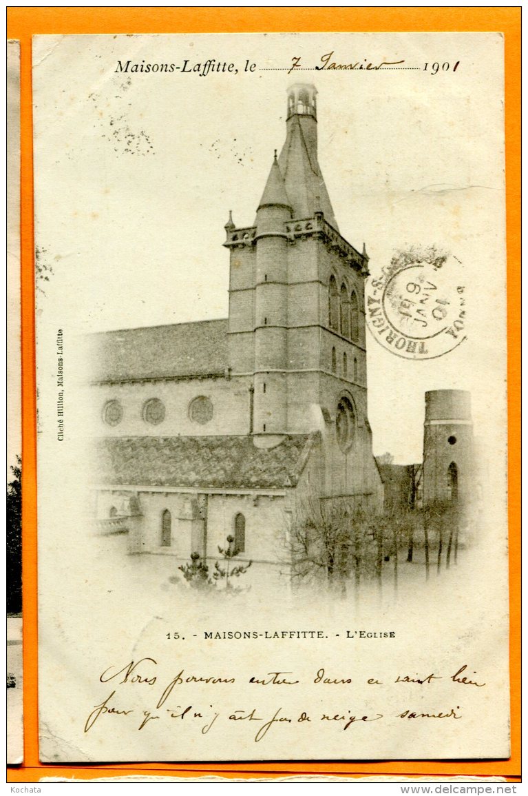 ALB350, Maisons-Laffitte, L'Eglise, Précurseur, Circulée 1901 - Maisons-Laffitte