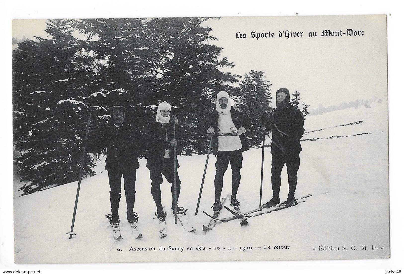 LE MONT DORE  (cpa 63)  Les Sports D'hiver Au Mont-dore Ascension Du Sansy En Skis - 10/04/1910 - Le Retour  -  - L 1 - Le Mont Dore