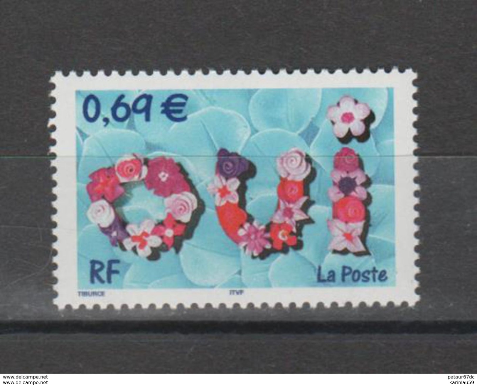 Timbre Poste 2002 : Timbres Pour Mariages : " Oui " - Unused Stamps