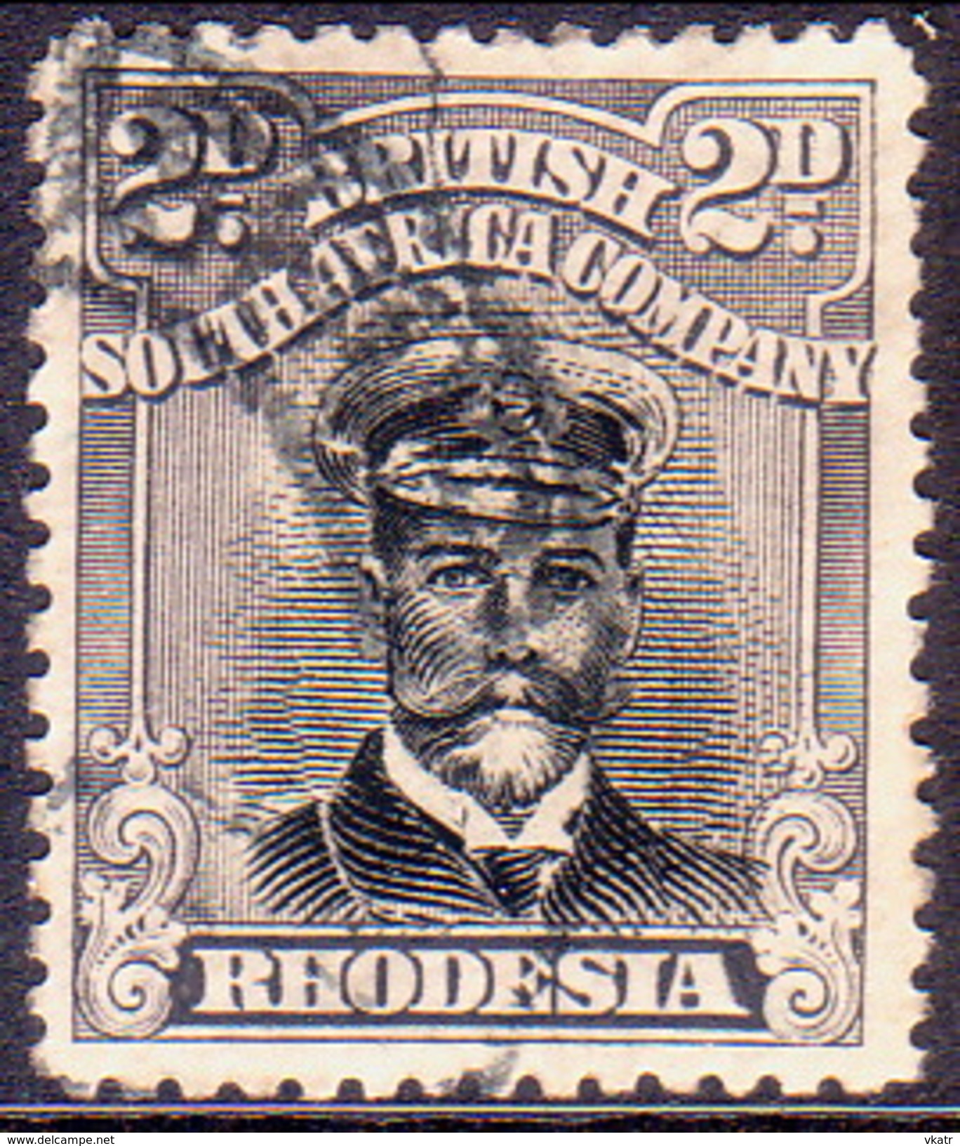 RHODESIA 1913 SG #256 2d Black And Grey-black Perf.14 Head Die III - Southern Rhodesia (...-1964)