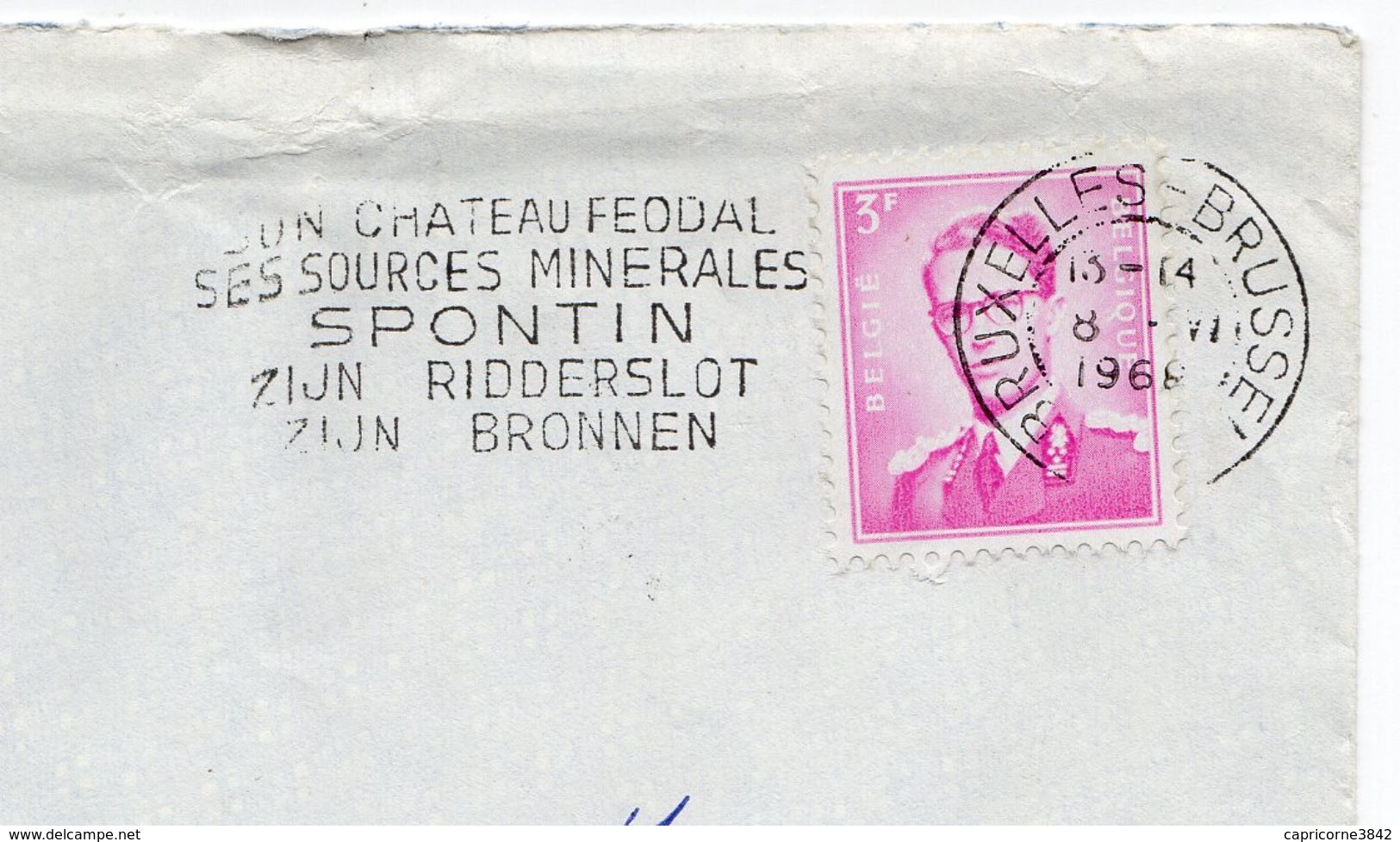 1968 - Belgique - Obl "SPONTIN SON CHÂTEAU FEODAL SES SOURCES MINERALES" - Tp Roi Baudoin N°1067 - Andere & Zonder Classificatie