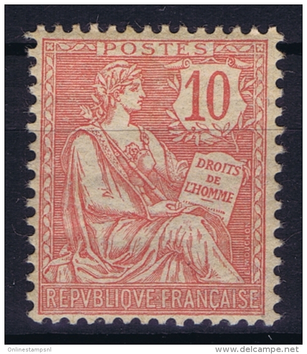 France : Yv 124 Postfrisch/neuf Sans Charniere /MNH/** 1900 Retouché  Bon Centré - 1900-02 Mouchon