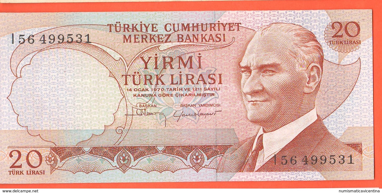 Turchia Turkey 20 Lirasi 1970 - Turchia