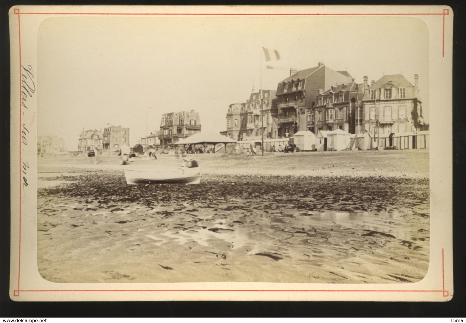Villers Sur Mer Grande Photo XIXe Collée Sur Carton 9x15cm - Anciennes (Av. 1900)