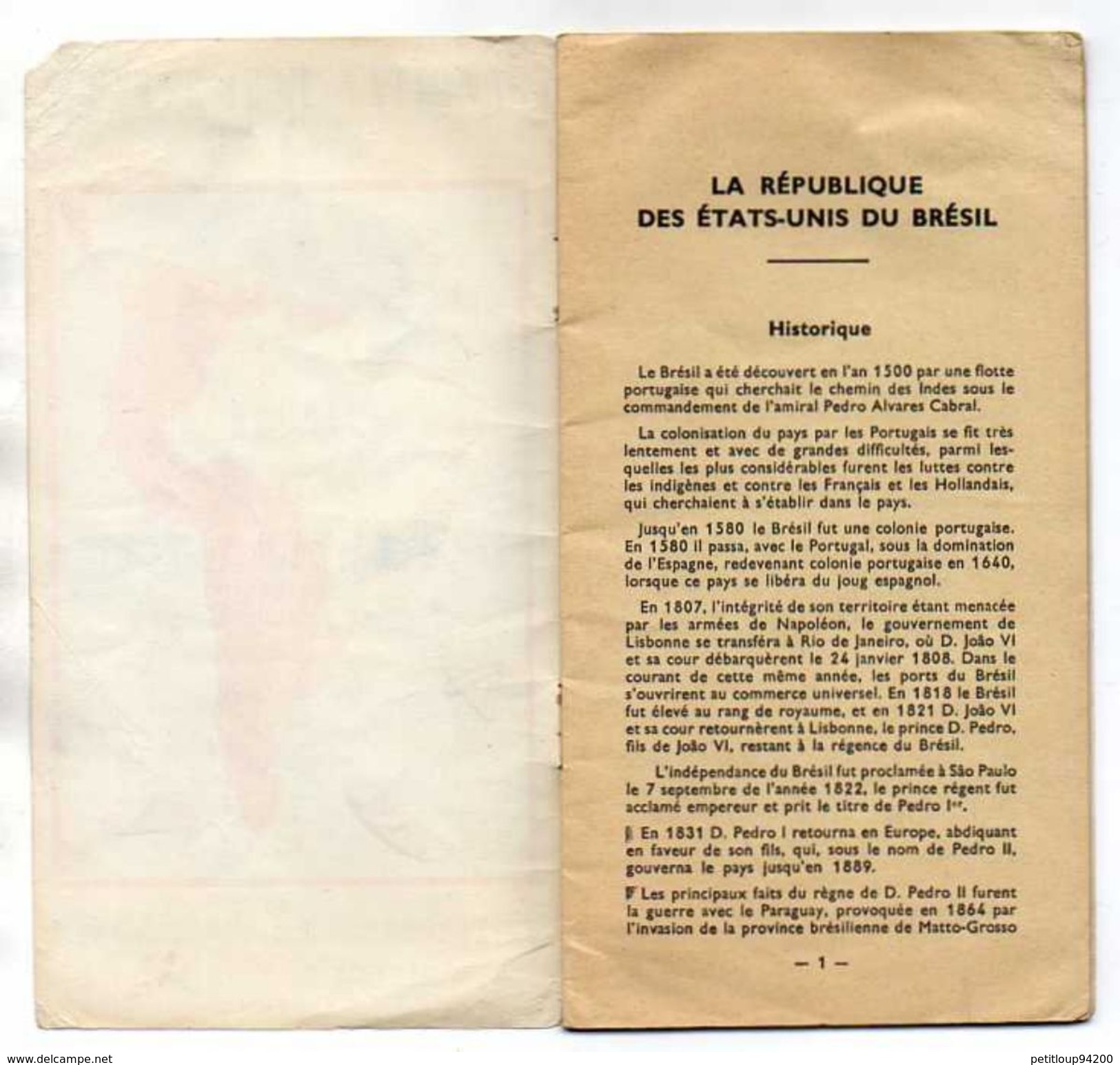 DOCUMENT COMMERCIAL CAFE DU BRESIL Département National Du Café  EXPOSITION 1937 - Old Professions