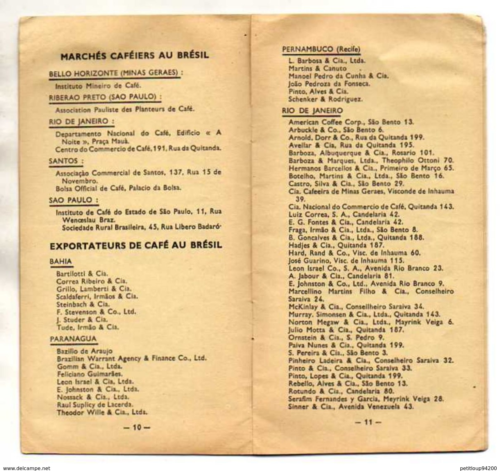 DOCUMENT COMMERCIAL CAFE DU BRESIL Département National du Café  EXPOSITION 1937