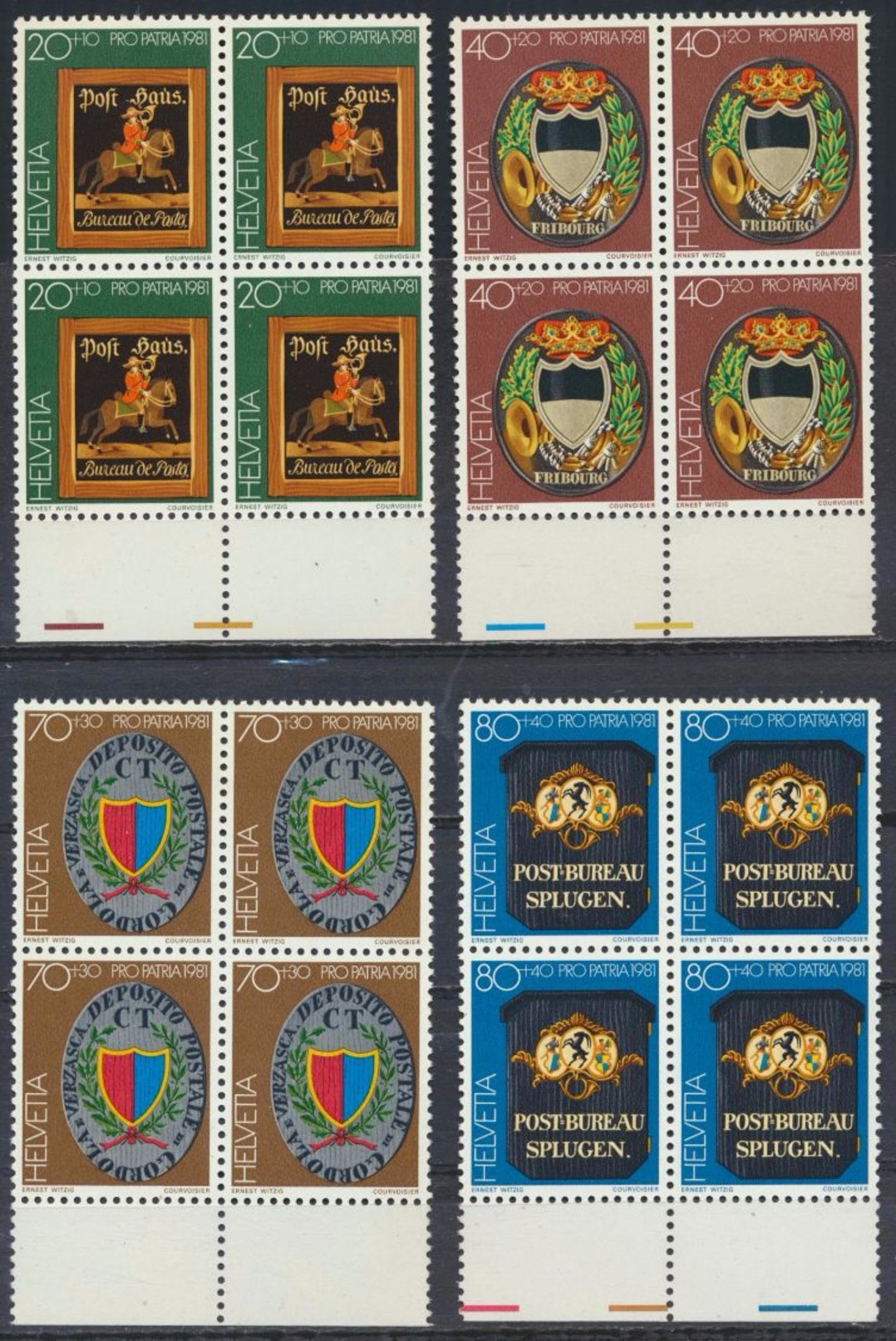 °°° SVIZZERA - Y&T N°1128/31 - 1981 MNH °°° - Neufs