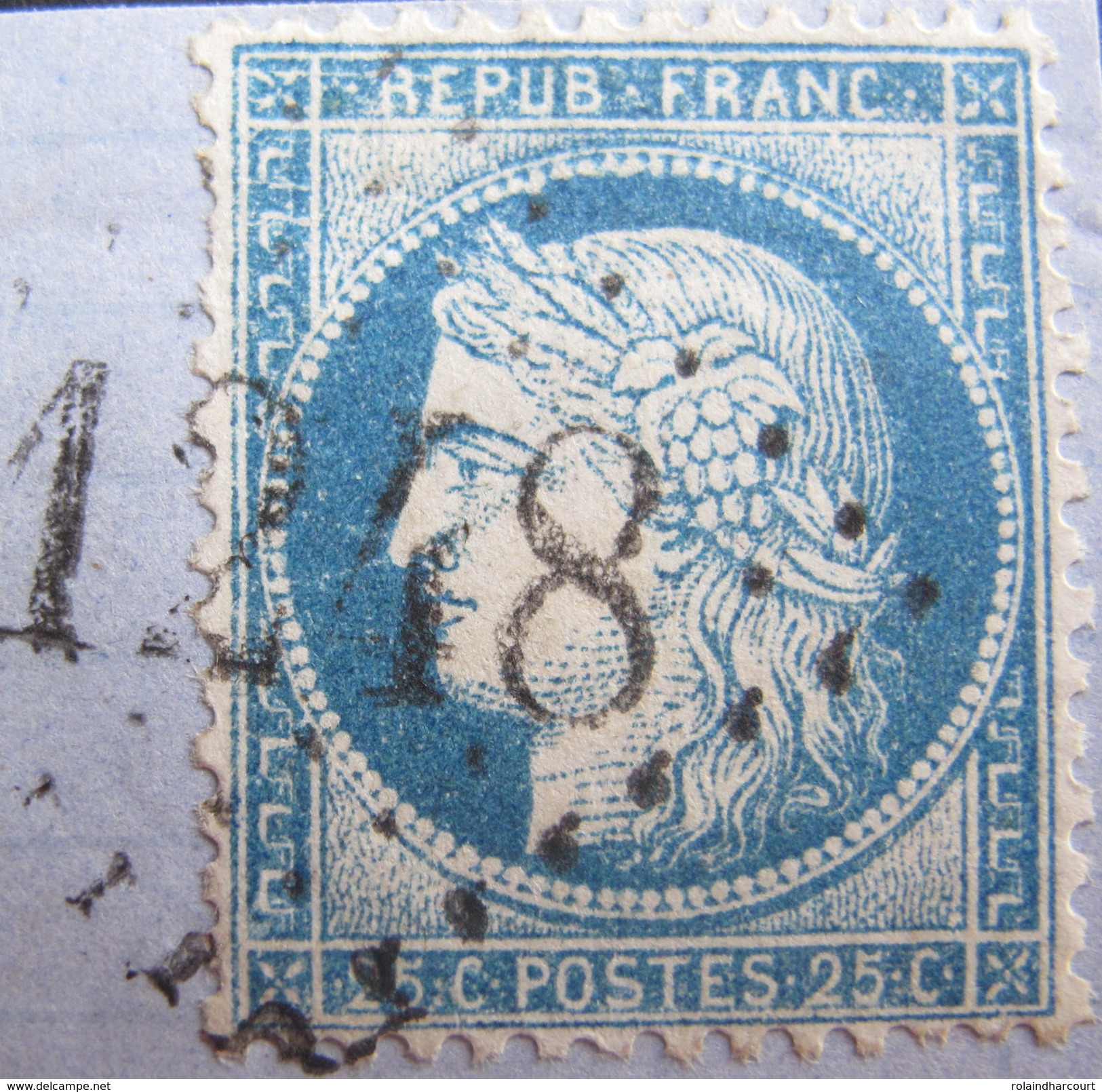 LOT DF/12 - CERES N°60C (sur Fragment) GC 1248 CUGES (Bouches Du Rhône) &#x261B; INDICE 12 - 1871-1875 Cérès