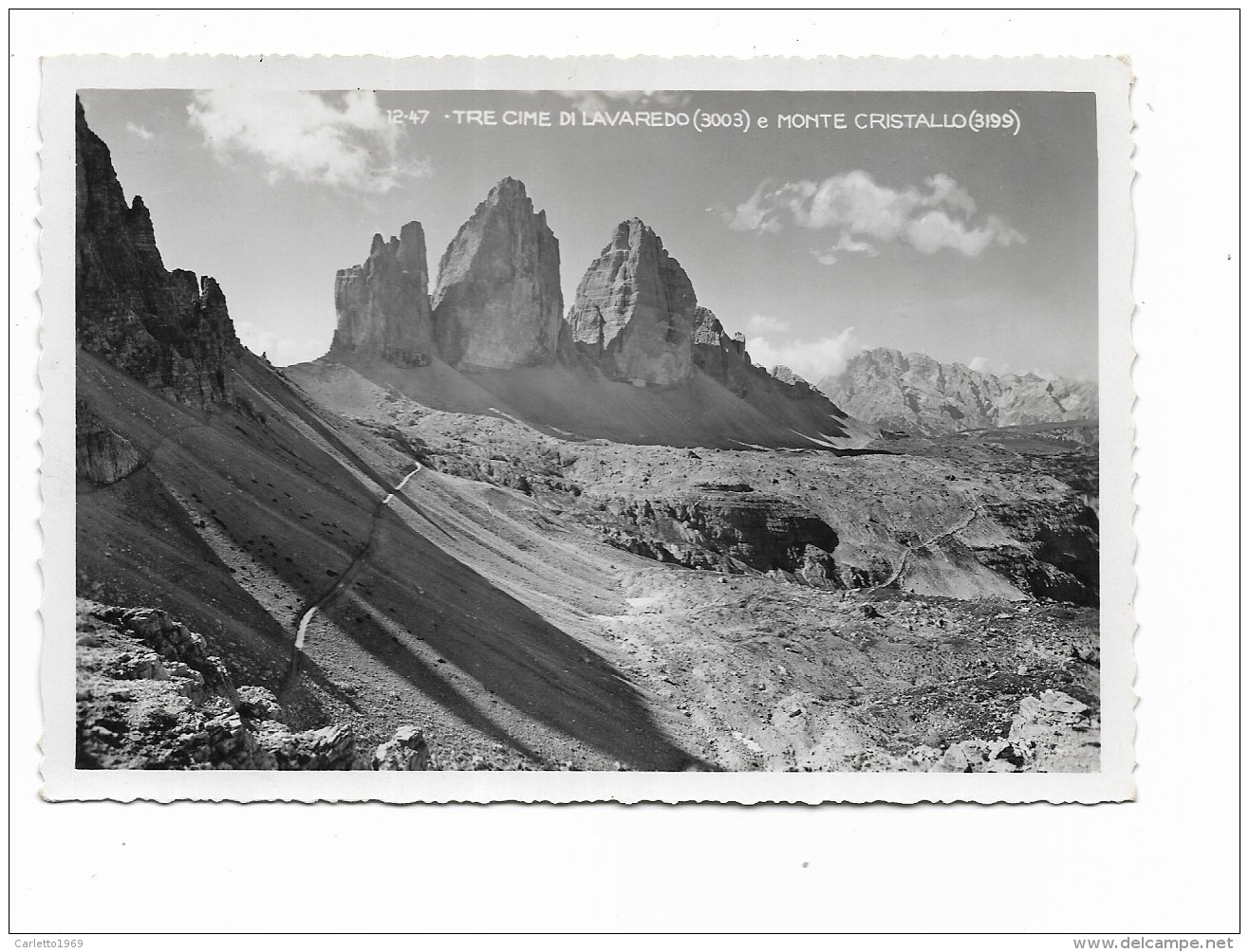 TRE CIME DI LAVAREDO E MONTE CRISTALLO   VIAGGIATA FG - Belluno