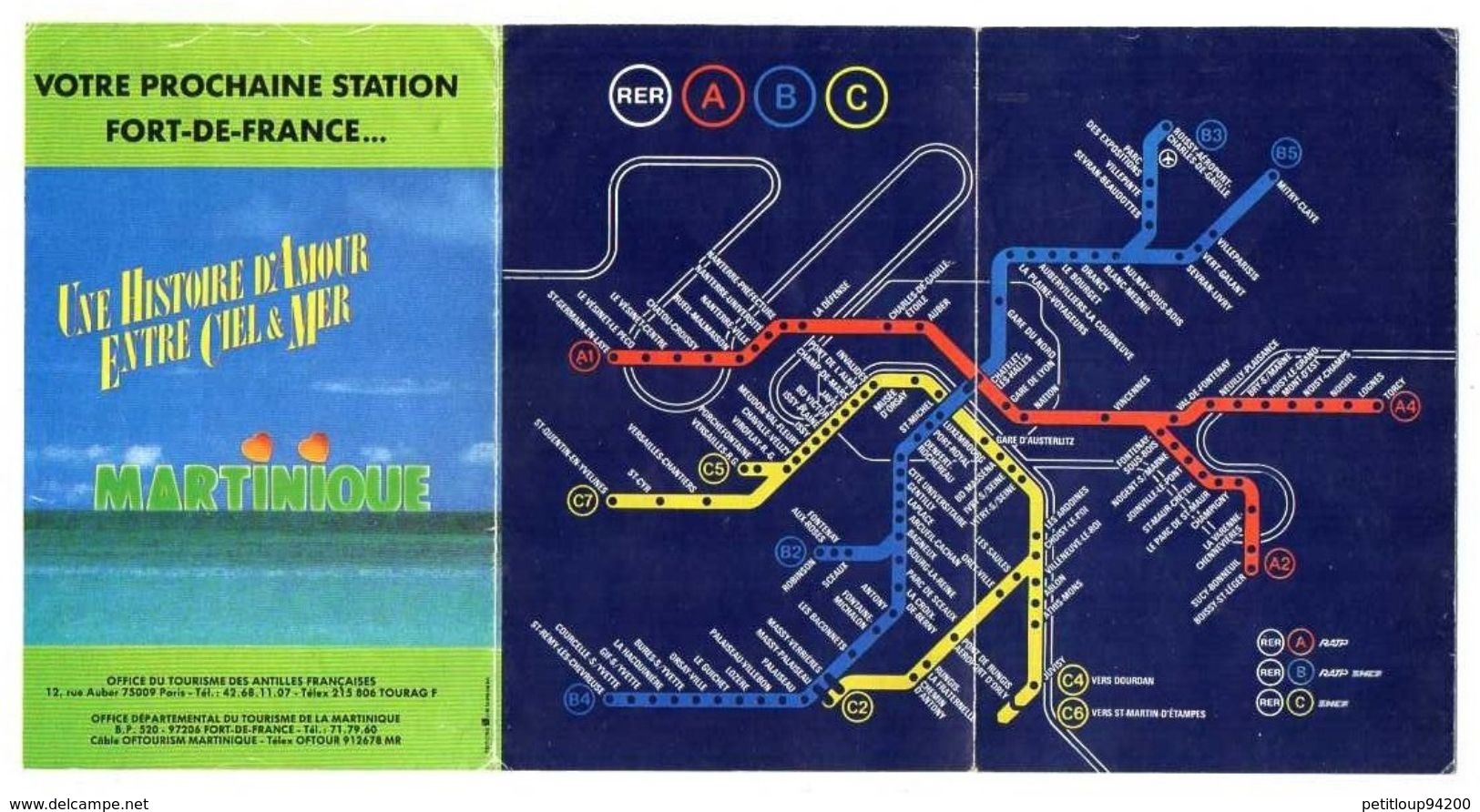 PLAN RATP  Métro  RER   MAI 1987 - Europe