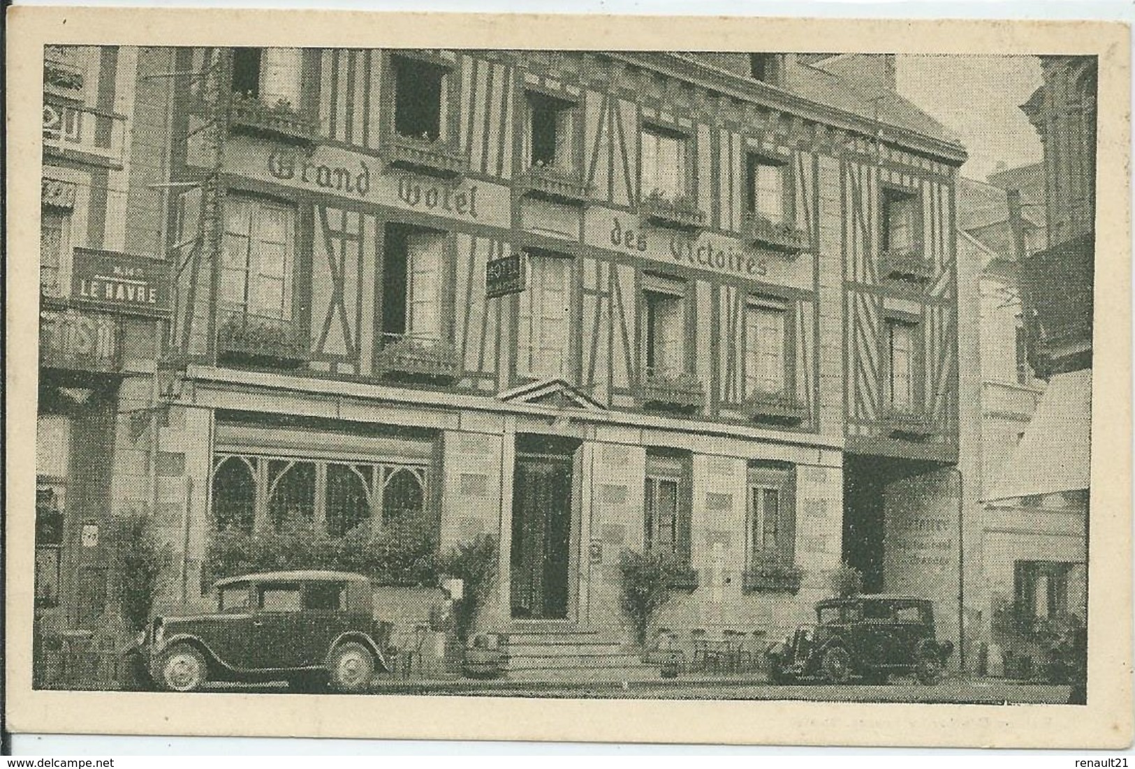 Yvetot-Grand Hôtel Des Victoires (Voir Tampon Verso: Daniel Lucas-21 Mars 1941-Bourg ?)-(SÉPIA) - Yvetot
