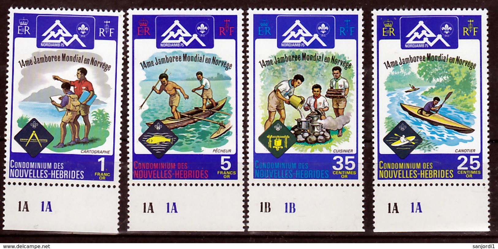 Nouvelles Hébrides 410 413 Jamboree Mondial Neuf ** TB Mnh  Cote 21 - Ongebruikt