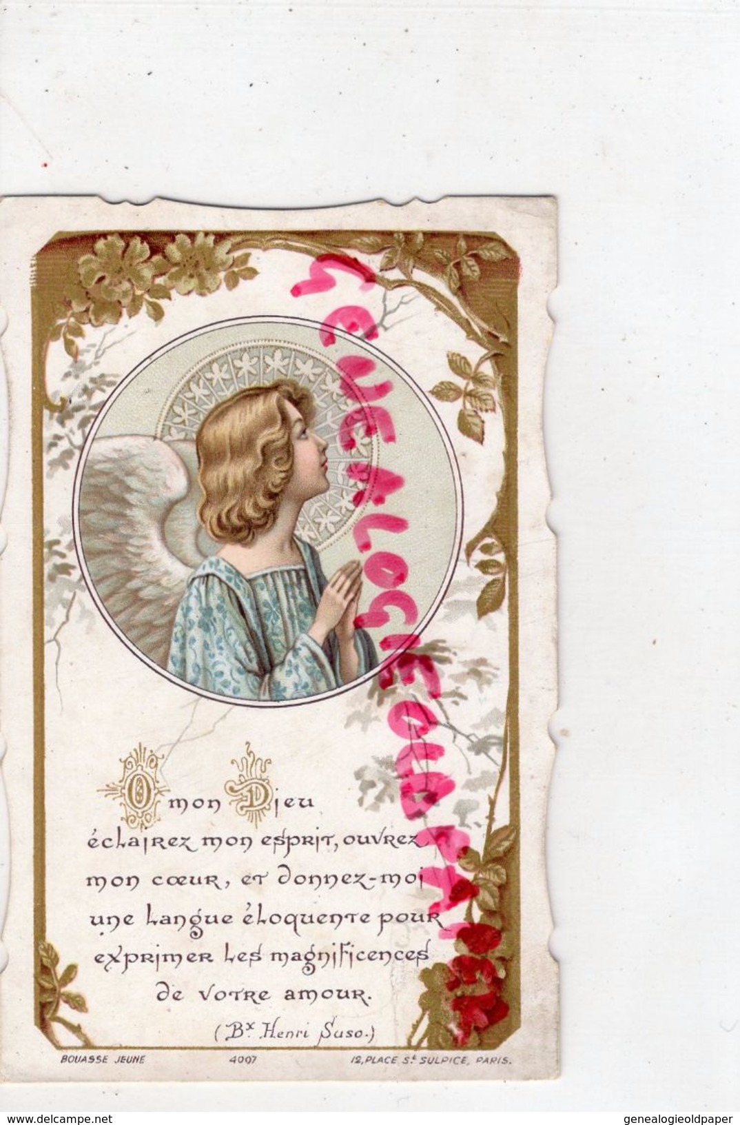 87 - LIMOGES- EGLISE SAINT MICHEL DES LIONS-SOUVENIR 1ERE COMMUNION GERMAIN MONNEROZ 6 JUIN 1919- ANGE - Devotion Images