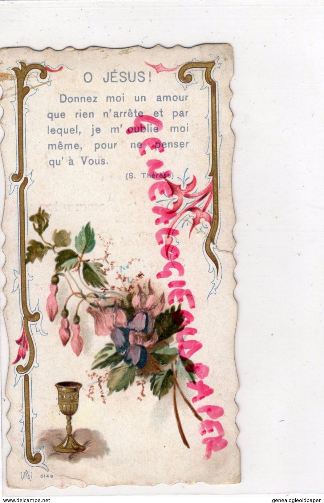 87 - LIMOGES- EGLISE ST SAINT MICHEL DES LIONS -SOUVENIR 1ERE COMMUNION  RENE PARISET 17 JUIN 1909-JESUS SAINTE THERESE - Andachtsbilder