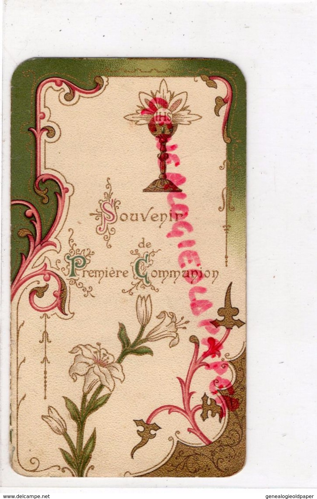 87 - LIMOGES- EGLISE SAINT MICHEL DES LIONS -SOUVENIR 1ERE COMMUNION  MADELEINE BRACHET  17 JUIN 1909- - Devotion Images