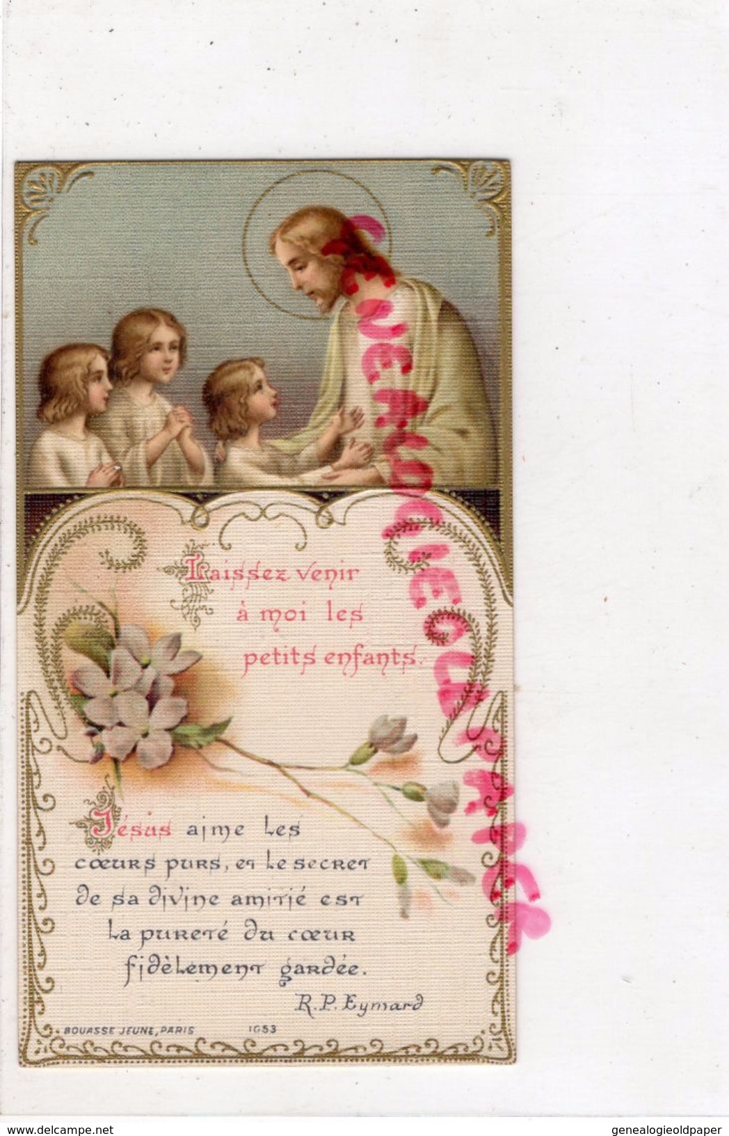 87 -LIMOGES- EGLISE SAINT MICHEL DES LIONS -SOUVENIR 1ERE COMMUNION MARIE LOUISE CROS- 6 JUIN 1912  JESUS - Devotion Images