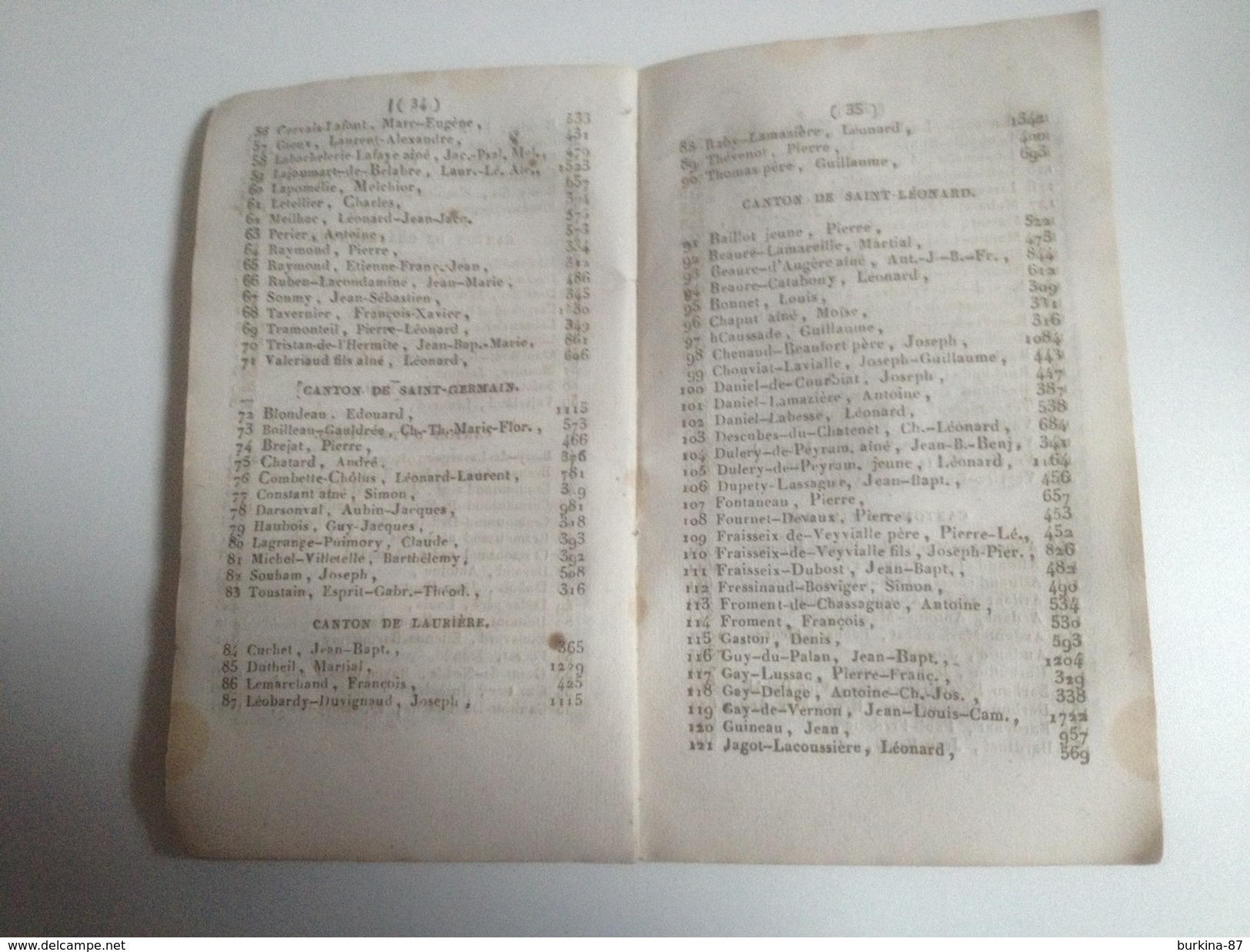 ANNUAIRE,  Du Département De La HTE VIENNE, 87, 1830 - Telefonbücher