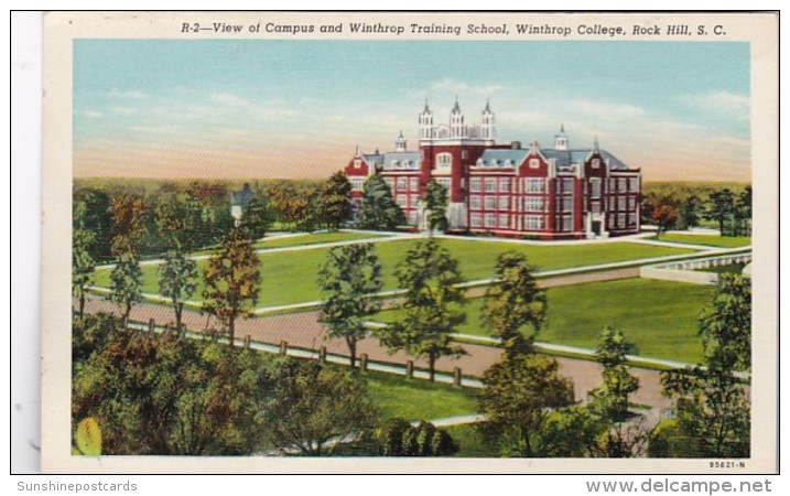 South Carolina Rock Hill View Of Campus &amp; Winthrop Training School Winthrop College Curteich - Rock Hill