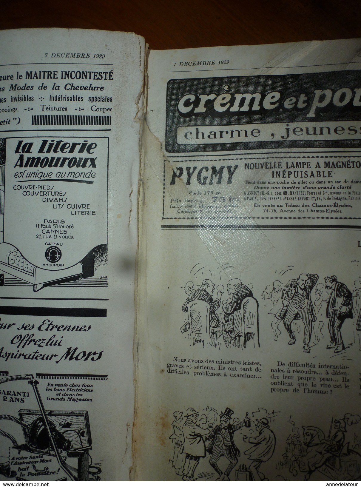 1929 L'ILLUSTRATION spécial NOËL:Pubs,dont coul. La vache qui rit;Les belles reliures;Estampes japon;Bars de Paris;etc