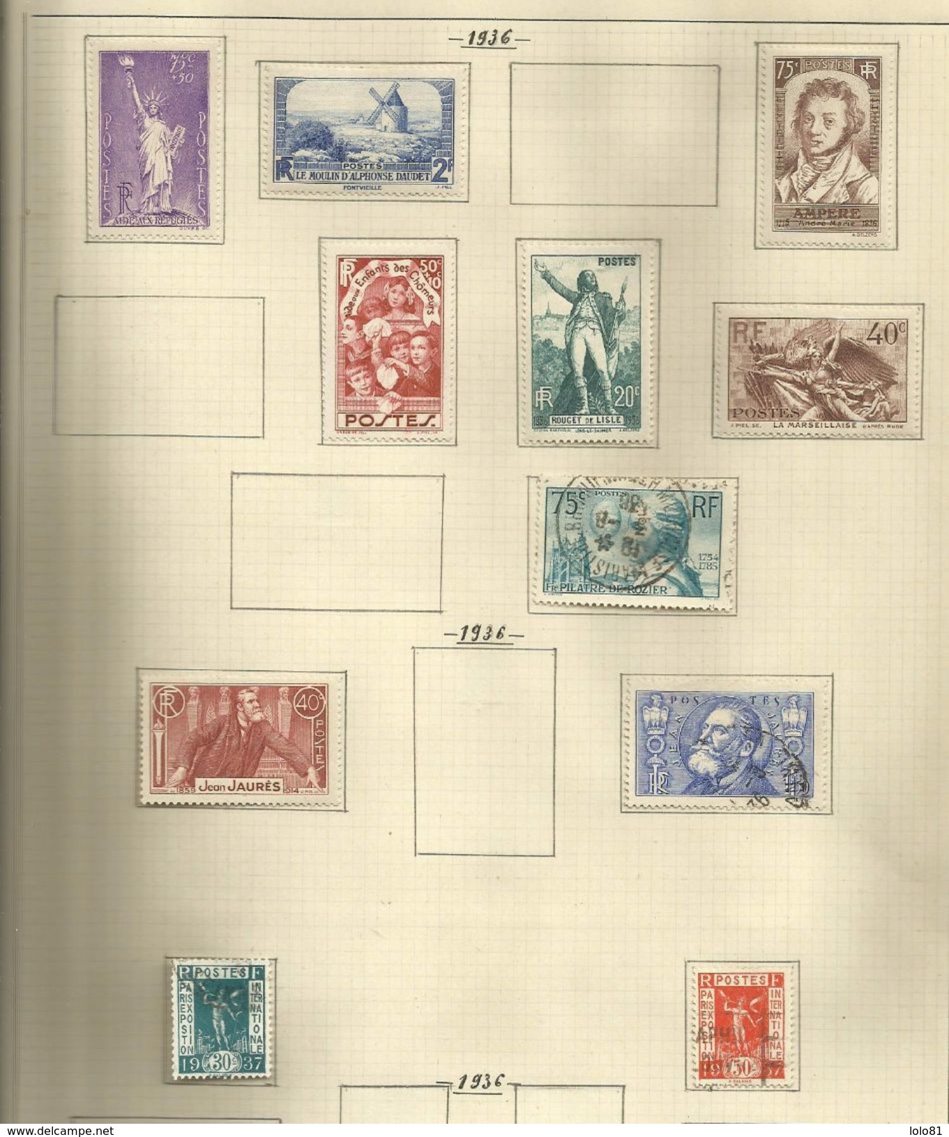 Timbres Neufs * Charnières Et Oblitérés Année 1936 - Nuovi