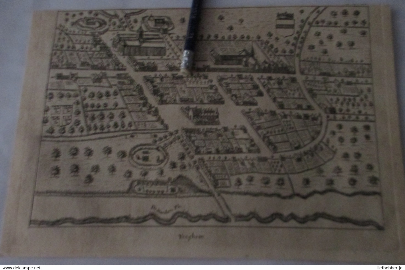 Izegem - Oude Kaart Uit Sanderus 1735 - Cartes Topographiques