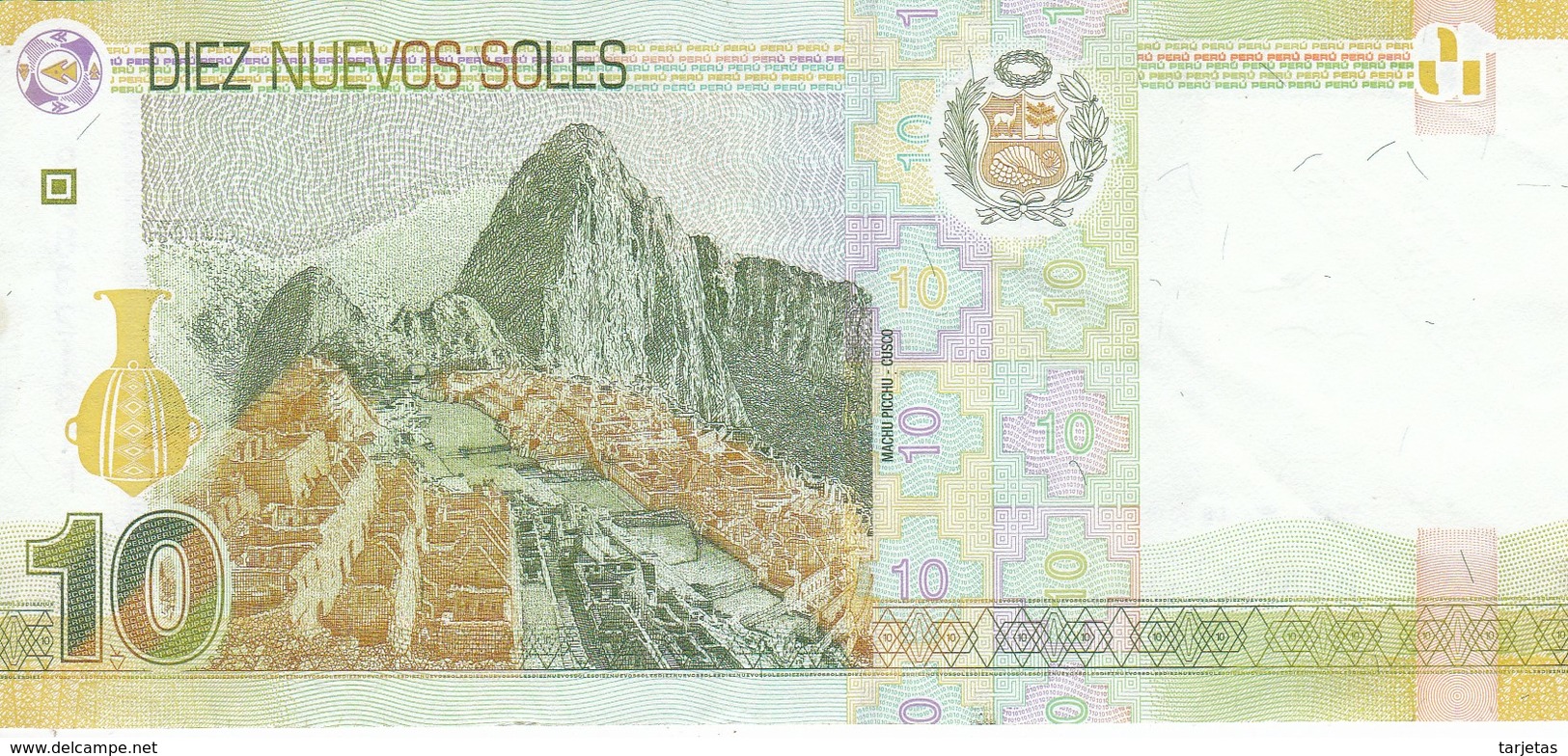 BILLETE DE PERU DE 10 NUEVOS SOLES DEL AÑO 2013 CALIDAD EBC (XF) (BANKNOTE) AVION-PLANE-AVIONETA - Perú