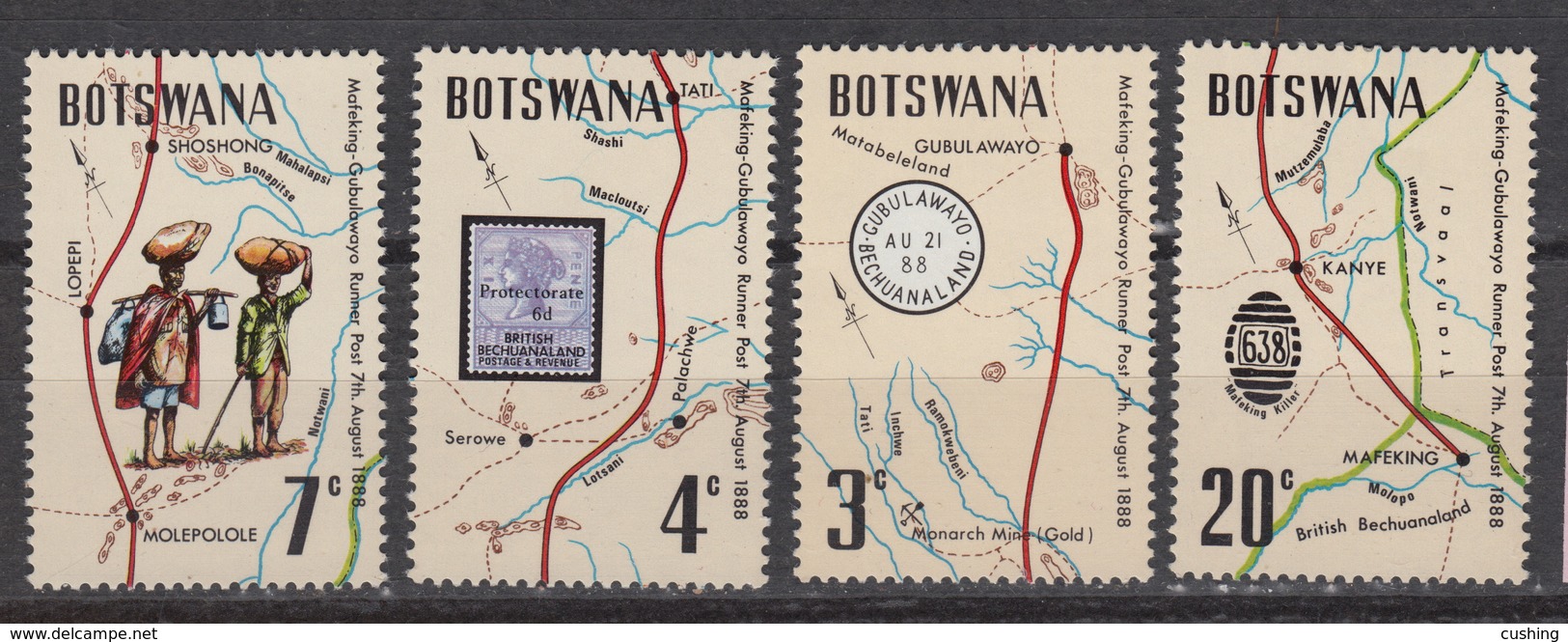 BOTSWANA Yvert 240-43  ** MNH (1977) &ndash; RUNNER POST - Botswana (1966-...)