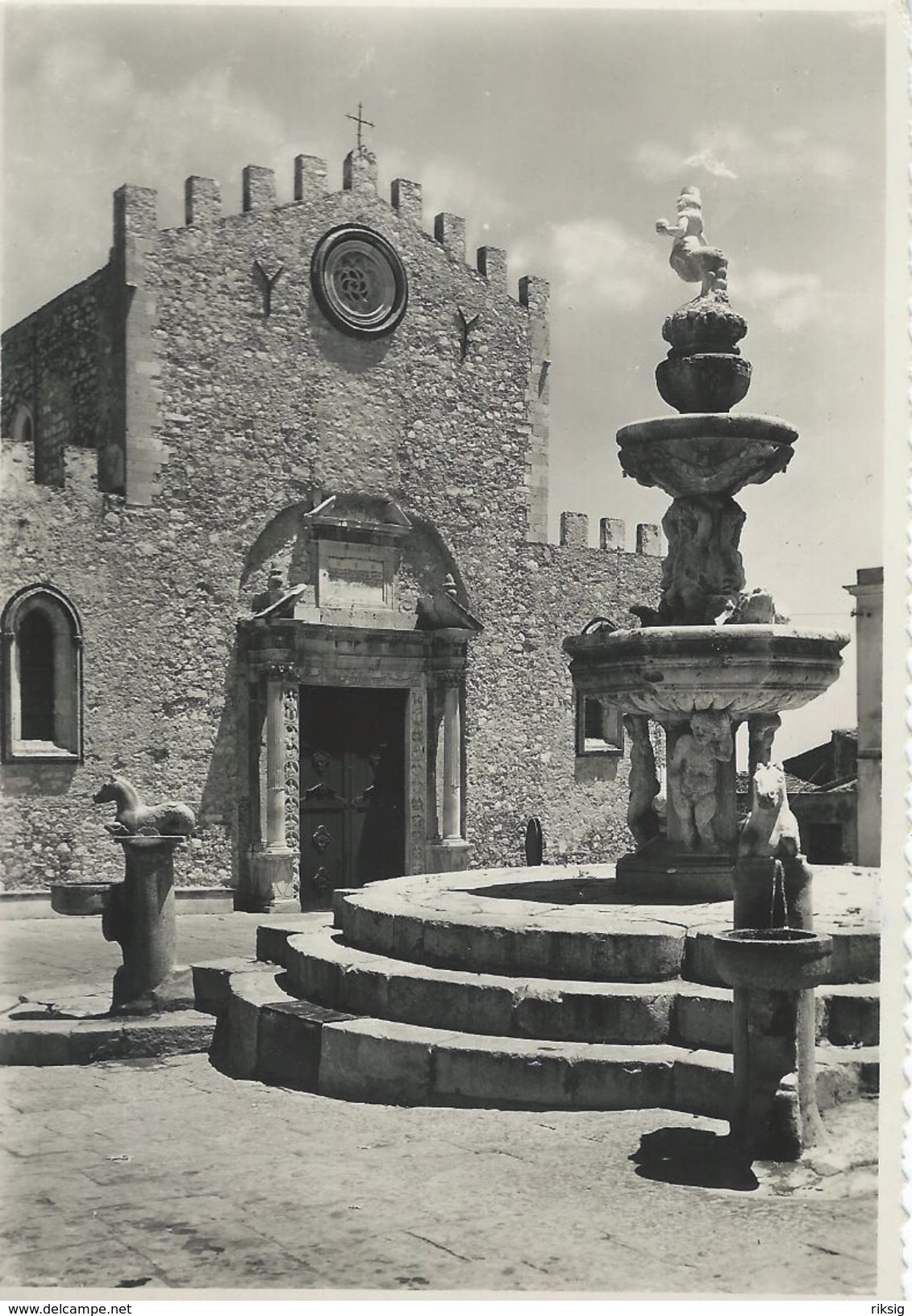 Taormina  - Fontana Del Duomo. Used 1958   Italy.  # 06722 - Other & Unclassified