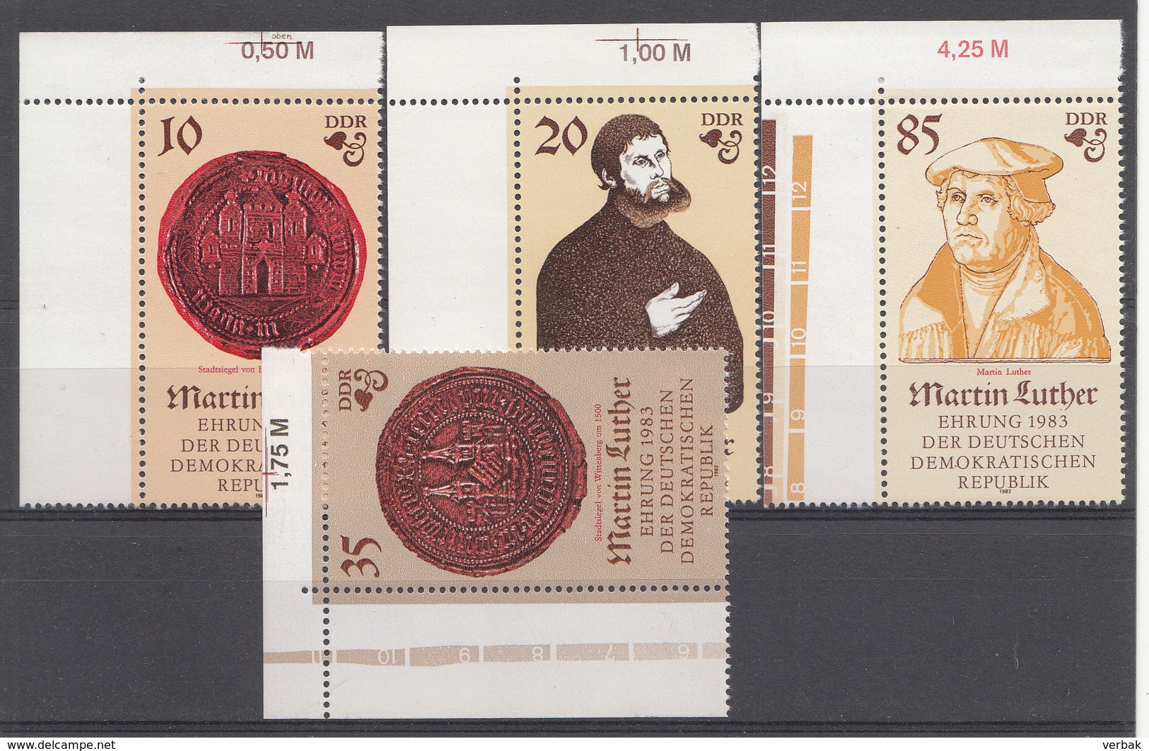 Allemagne DDR 1982  Mi.nr.: 2754-2757 Geburtstag Von Martin Luther Neuf Sans Charniere /MNH / Postfris - Ungebraucht