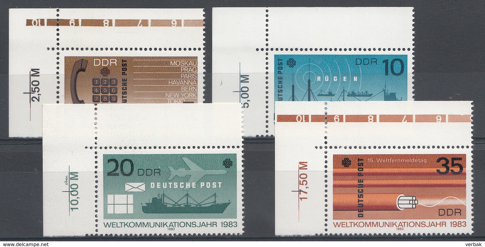 Allemagne DDR 1983  Mi.nr.: 2770-2773 Weltkommunikationsjahr Neuf Sans Charniere /MNH / Postfris - Ungebraucht