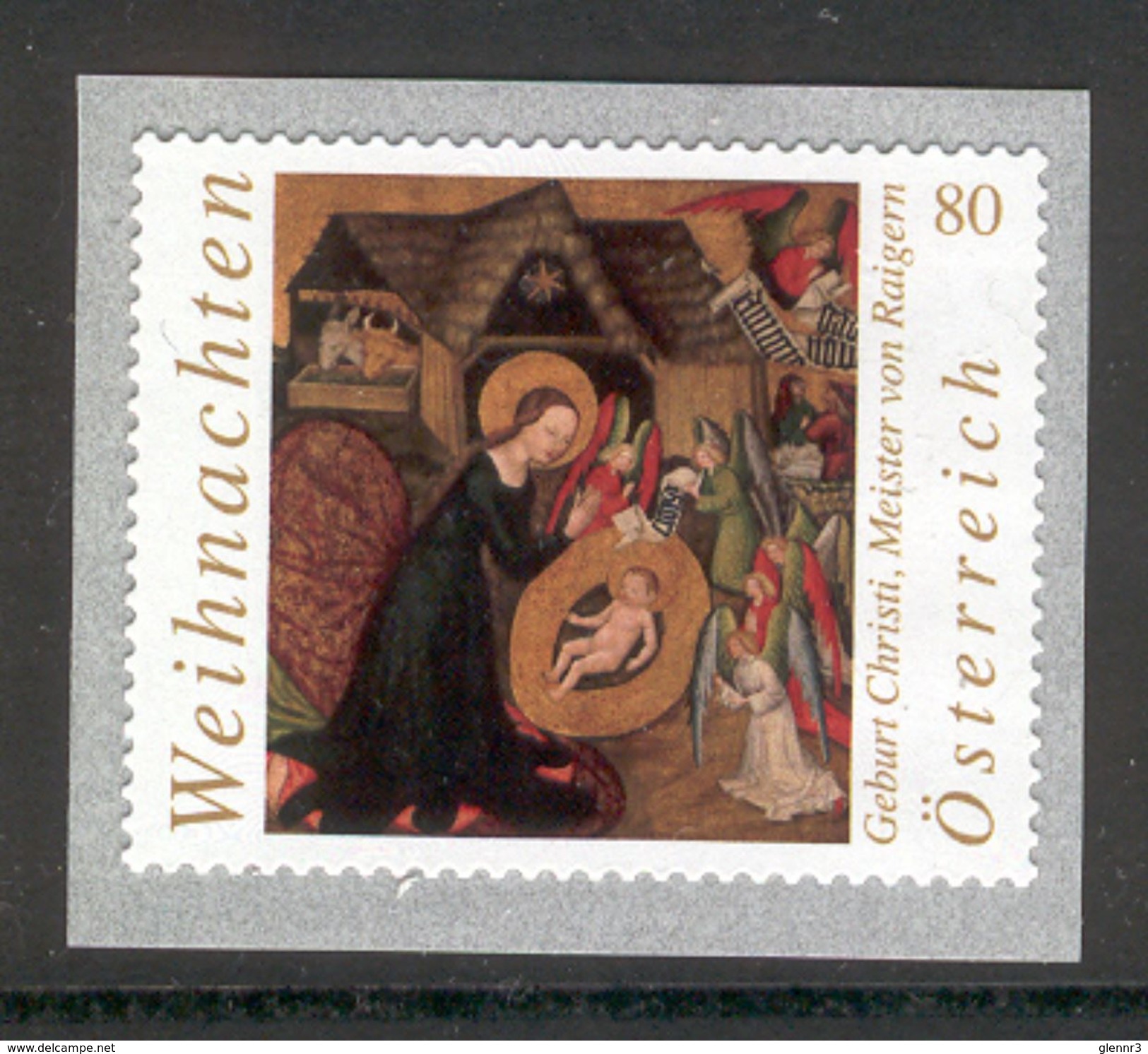 AUSTRIA 2016 Christmas, Nativity; Scott No. 2644; MNH Self-adhesive - Unused Stamps