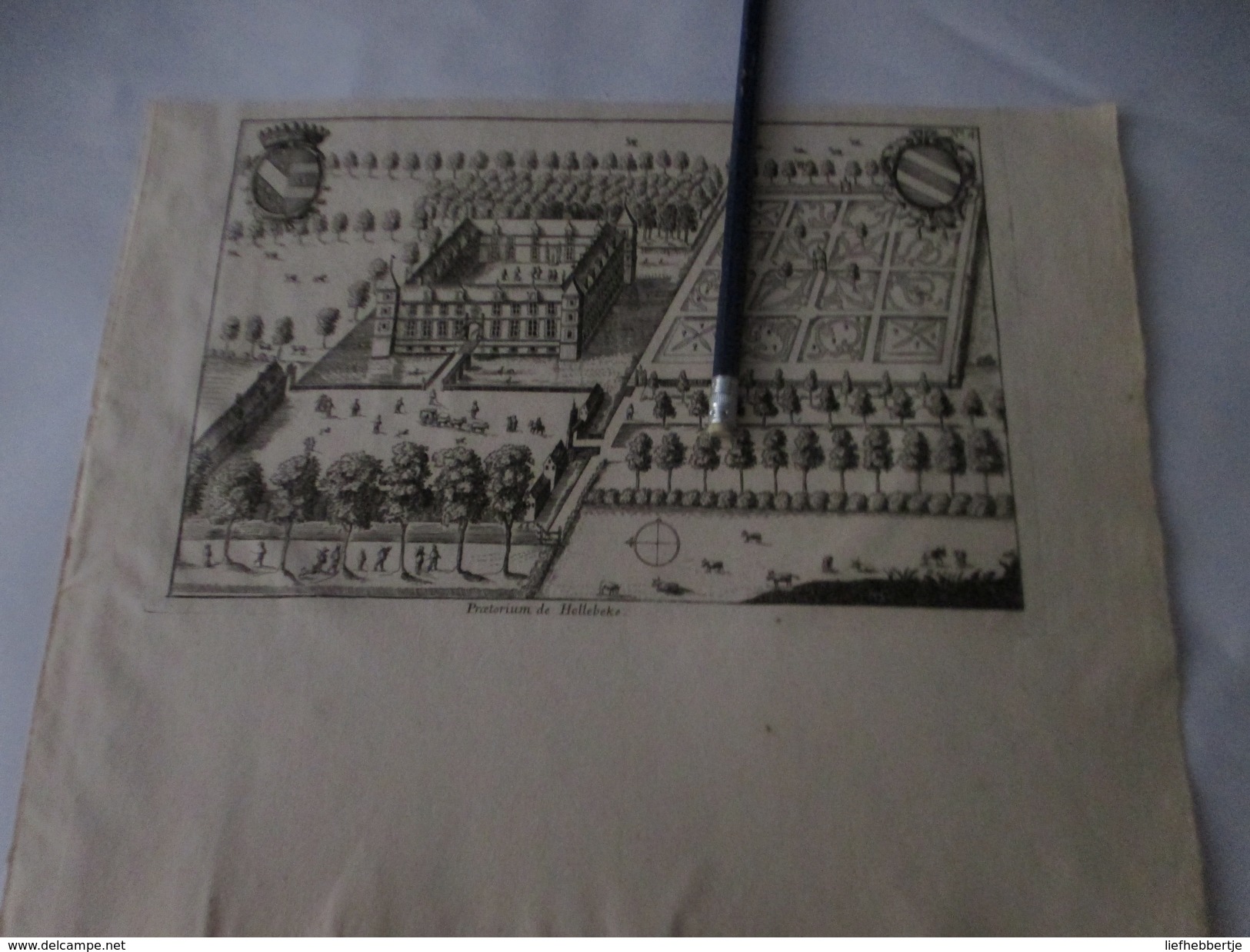 Hollebeke - Kaart Sanderus 1735 - Cartes Topographiques