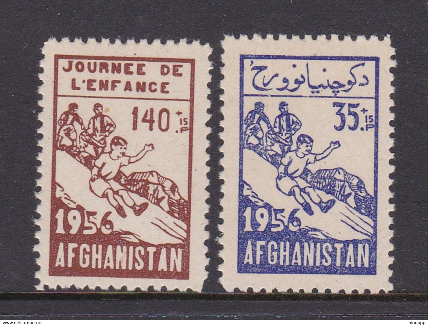 Afghanistan SG 405-406 1956 Childrens Day MNH - Afghanistan