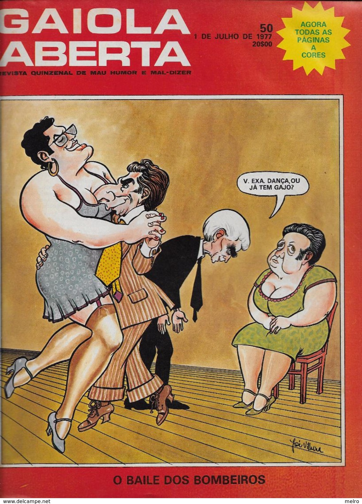 Gaiola Aberta Nº 50 De 1977 Do Cartonista José Vilhena. - Comics & Mangas (other Languages)