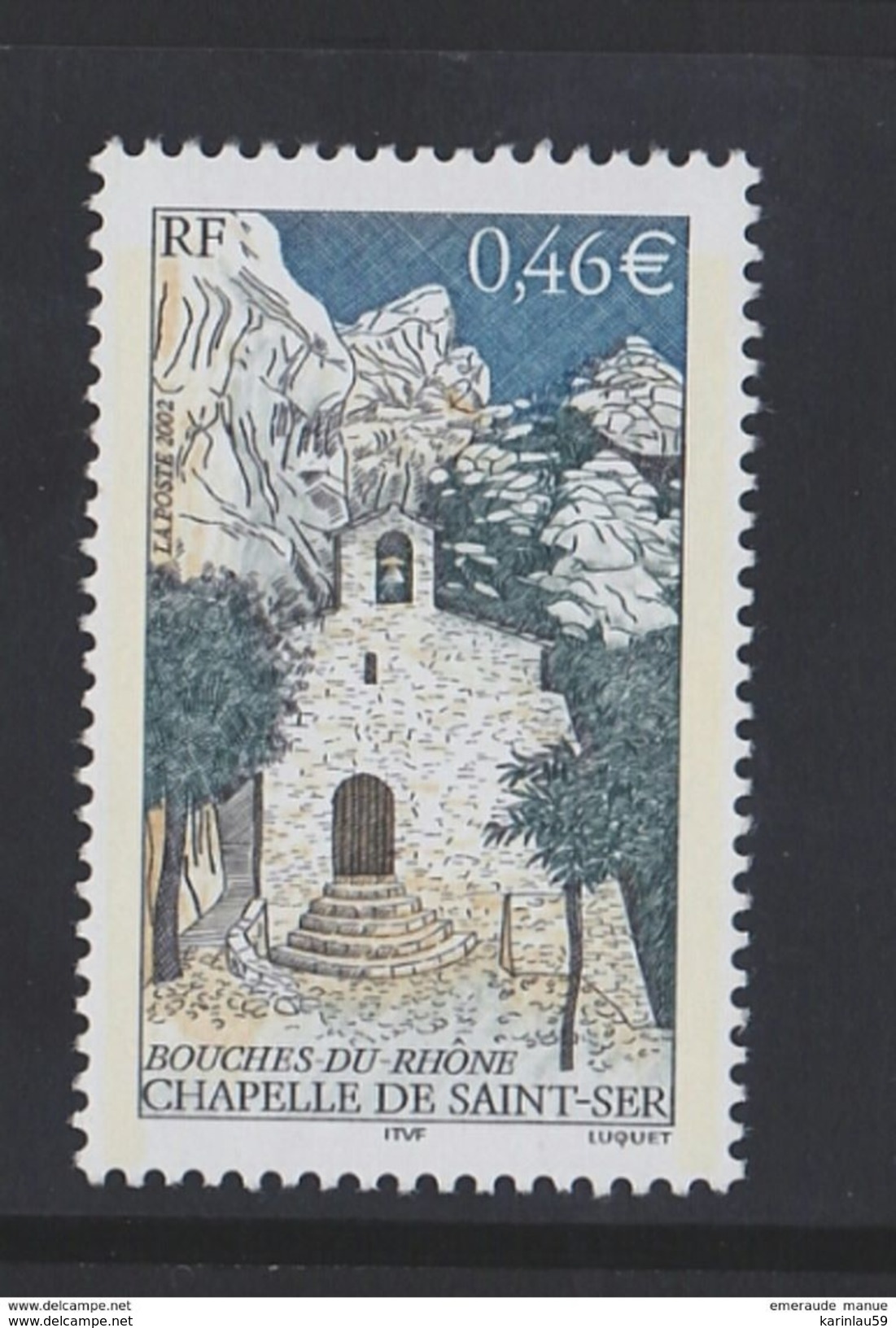 2002 - TIMBRE NEUF - Chapelle De Saint-Ser (Bouches-du-Rhône) - N° YT : 3496 - Unused Stamps