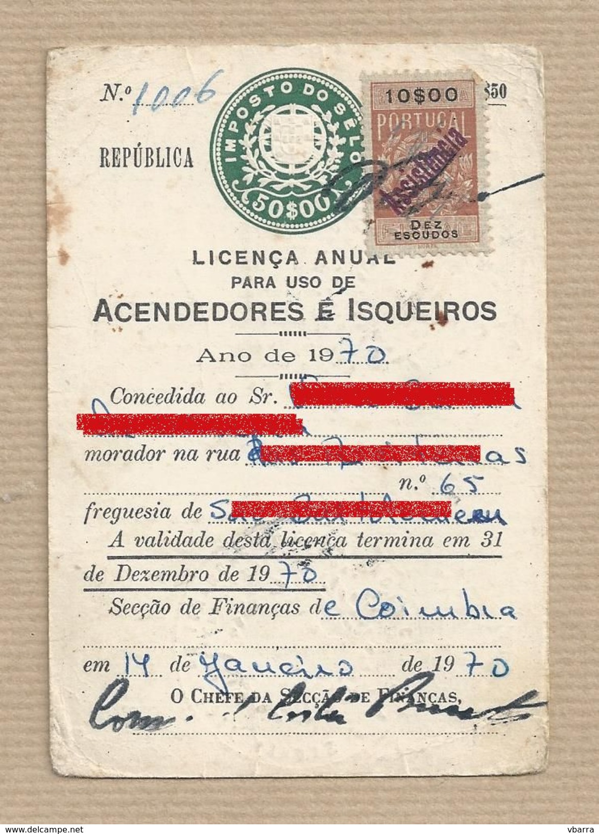 Licença Para Uso De Isqueiro License Use A Lighter Licence  Utilisation De Briquet Licencia Para Uso De Encendedor - Documentos